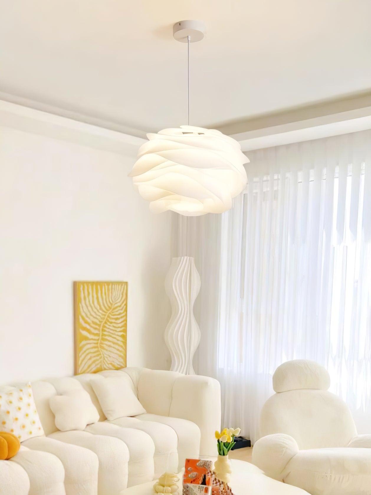 Kirove Pendant Lamp PVC Rose Floral Layered Romantic-Neutral Decor