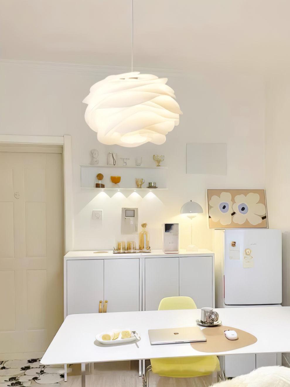 Kirove Pendant Lamp PVC Rose Floral Layered Romantic-Neutral Decor