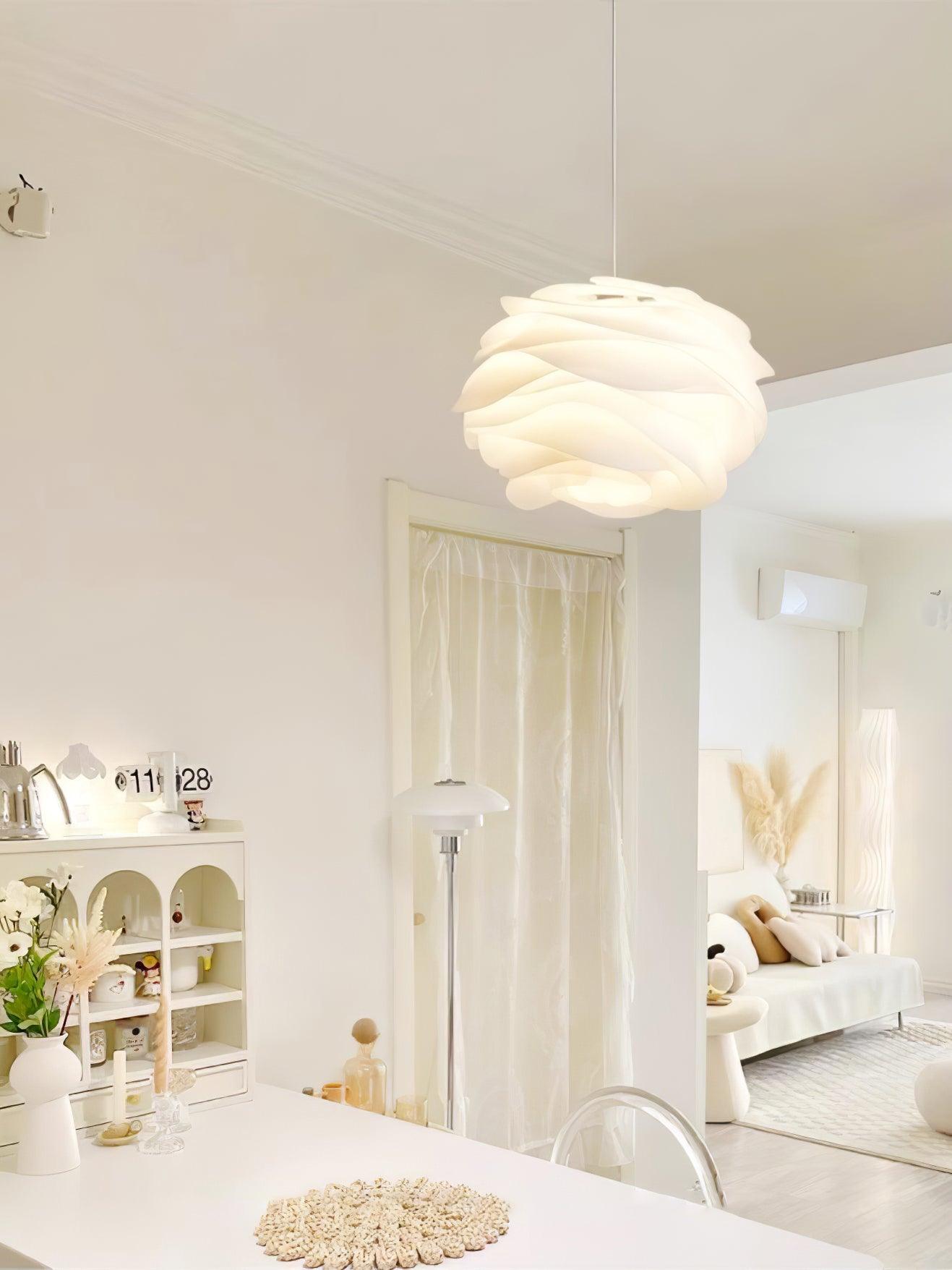 Kirove Pendant Lamp PVC Rose Floral Layered Romantic-Neutral Decor