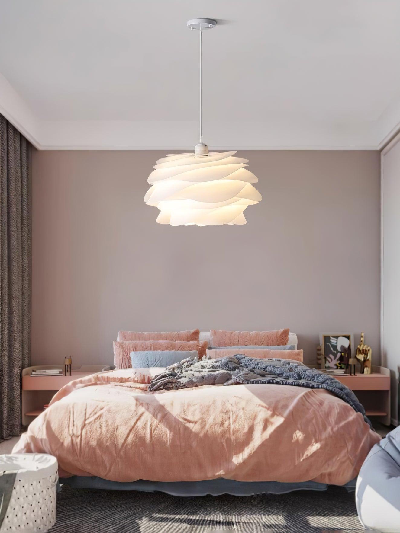 Kirove Pendant Lamp PVC Rose Floral Layered Romantic-Neutral Decor