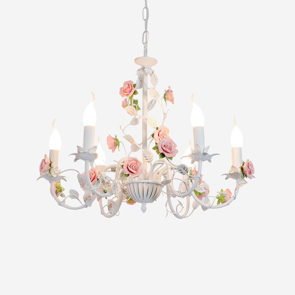 Lysa Vintage White Chandelier-Neutral Decor