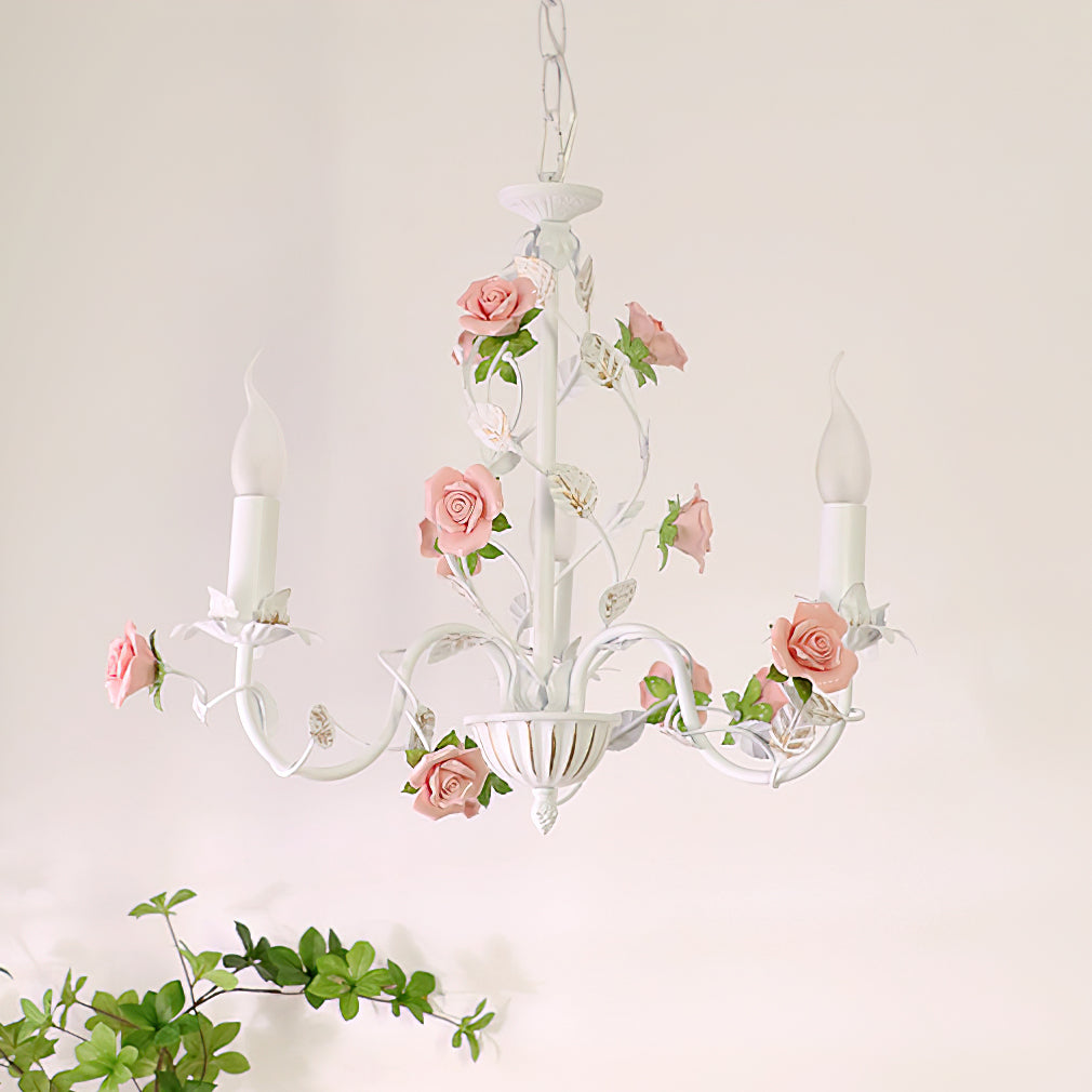Lysa Vintage White Chandelier-Neutral Decor