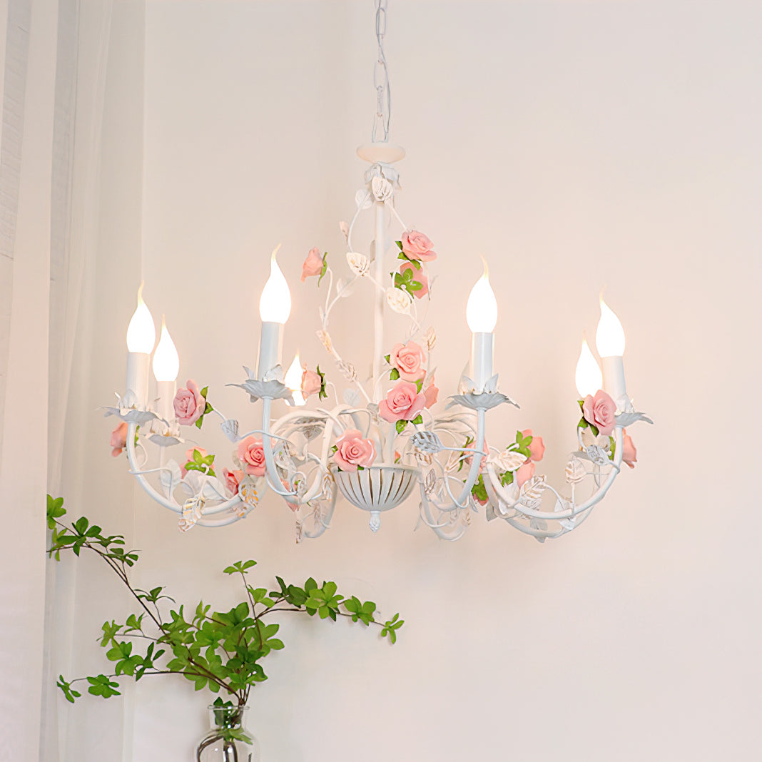 Lysa Vintage White Chandelier-Neutral Decor