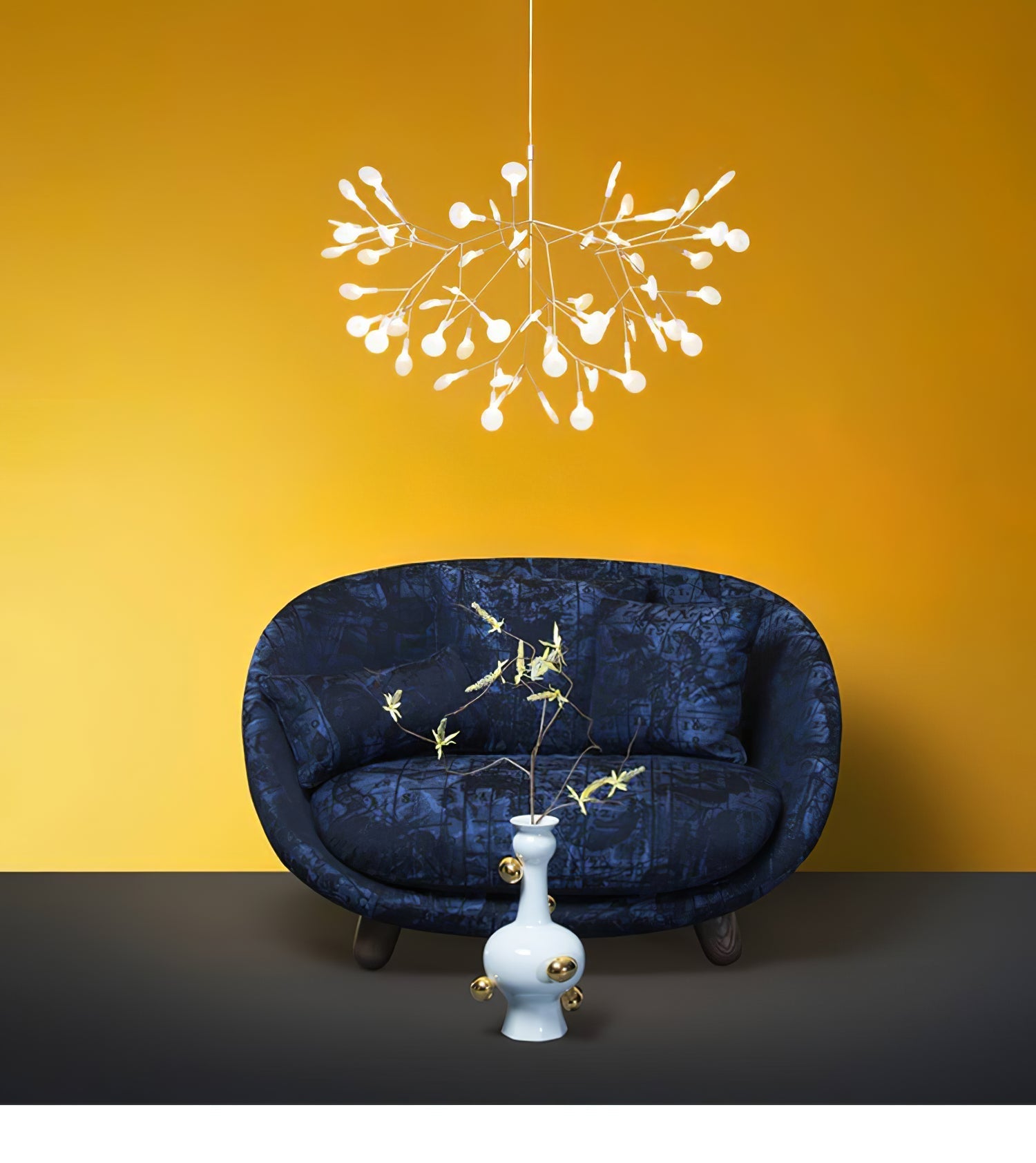 Lustra Chandelier Rose Gold Firefly LED Branch-Neutral Decor