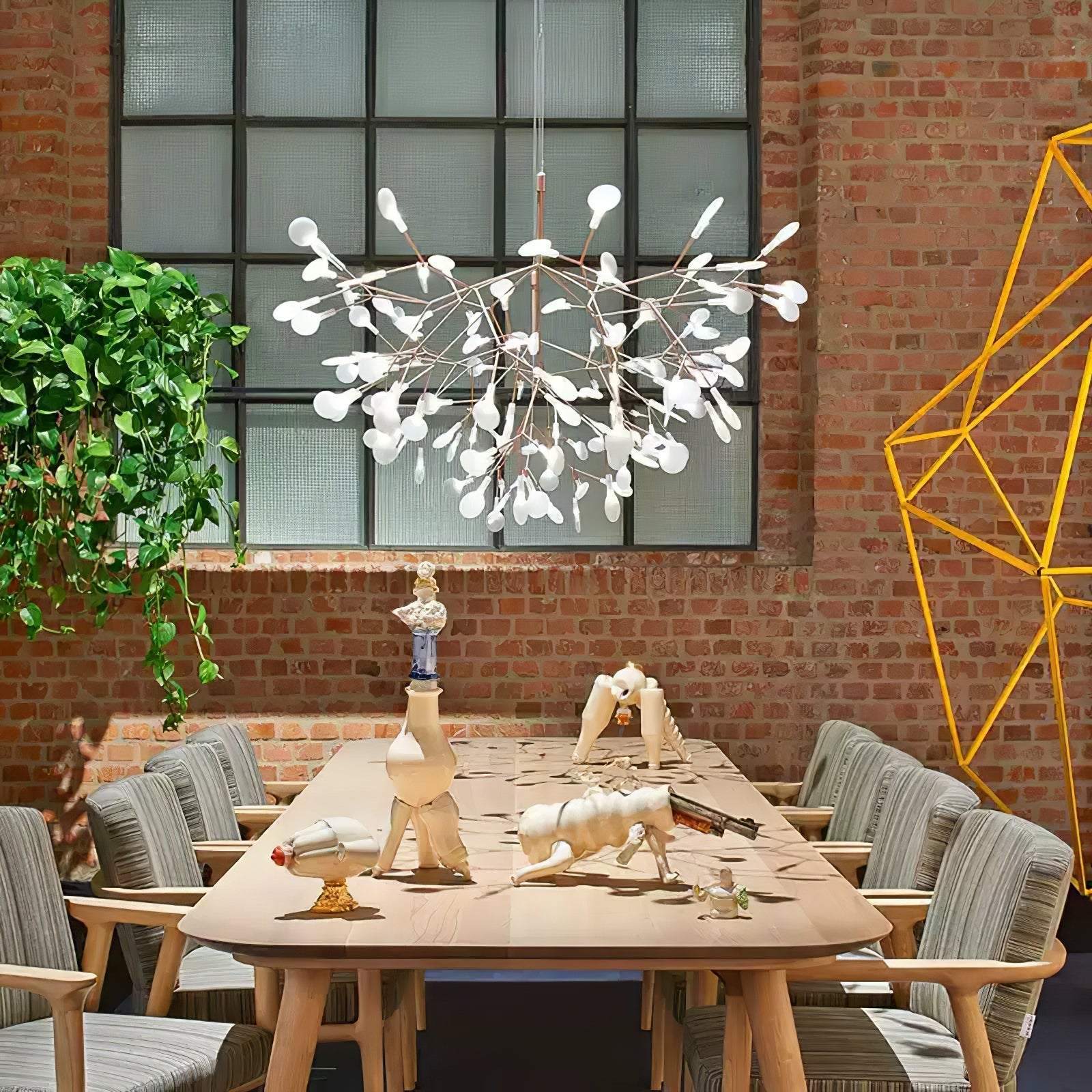 Lustra Chandelier Rose Gold Firefly LED Branch-Neutral Decor