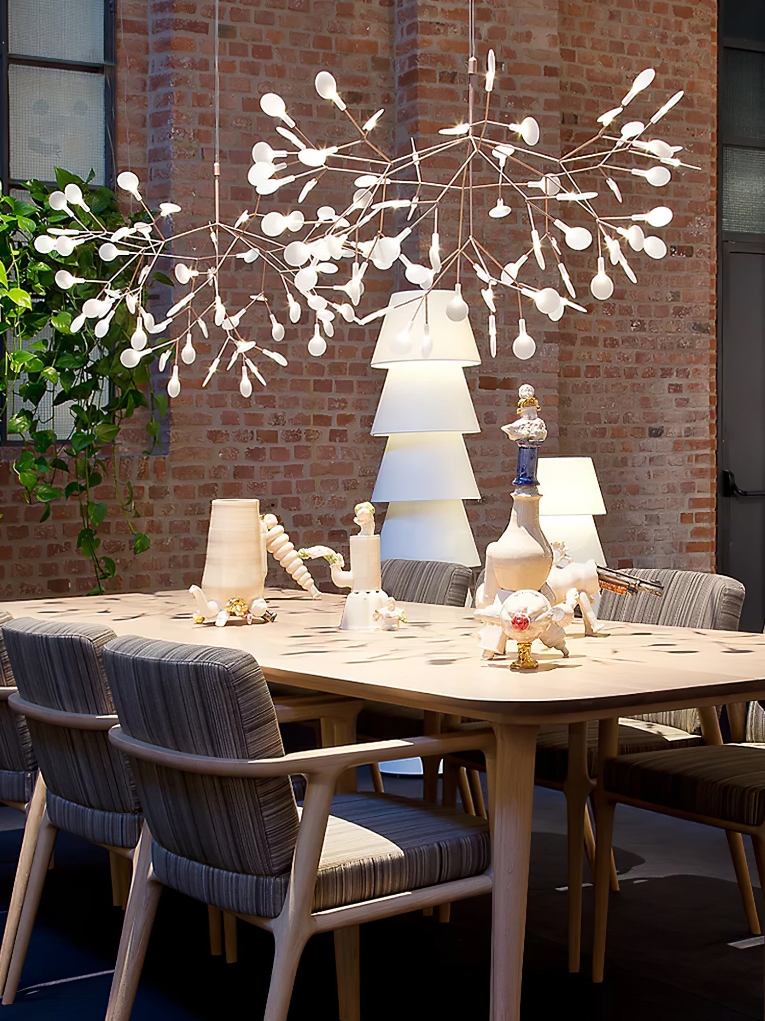 Lustra Chandelier Rose Gold Firefly LED Branch-Neutral Decor