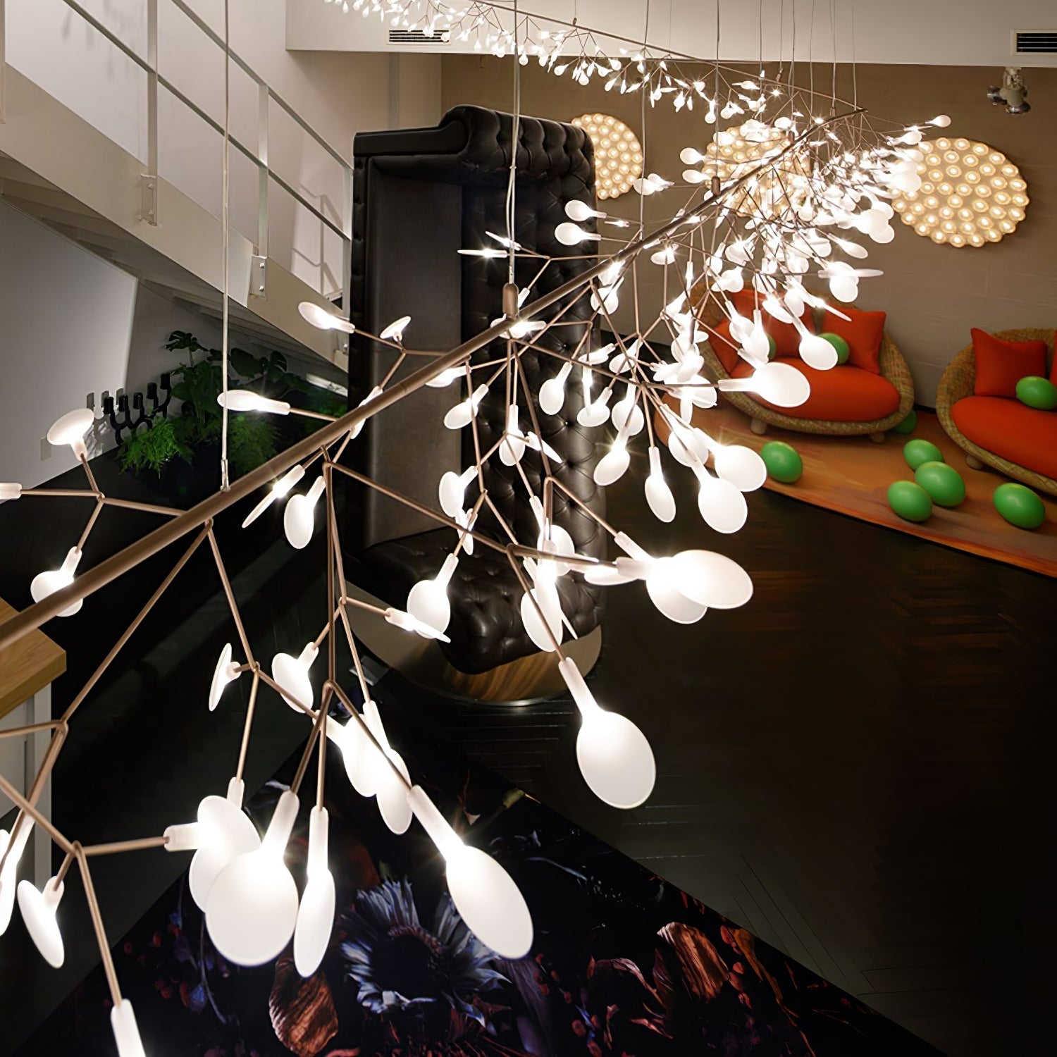 Lustra Chandelier Rose Gold Firefly LED Branch-Neutral Decor