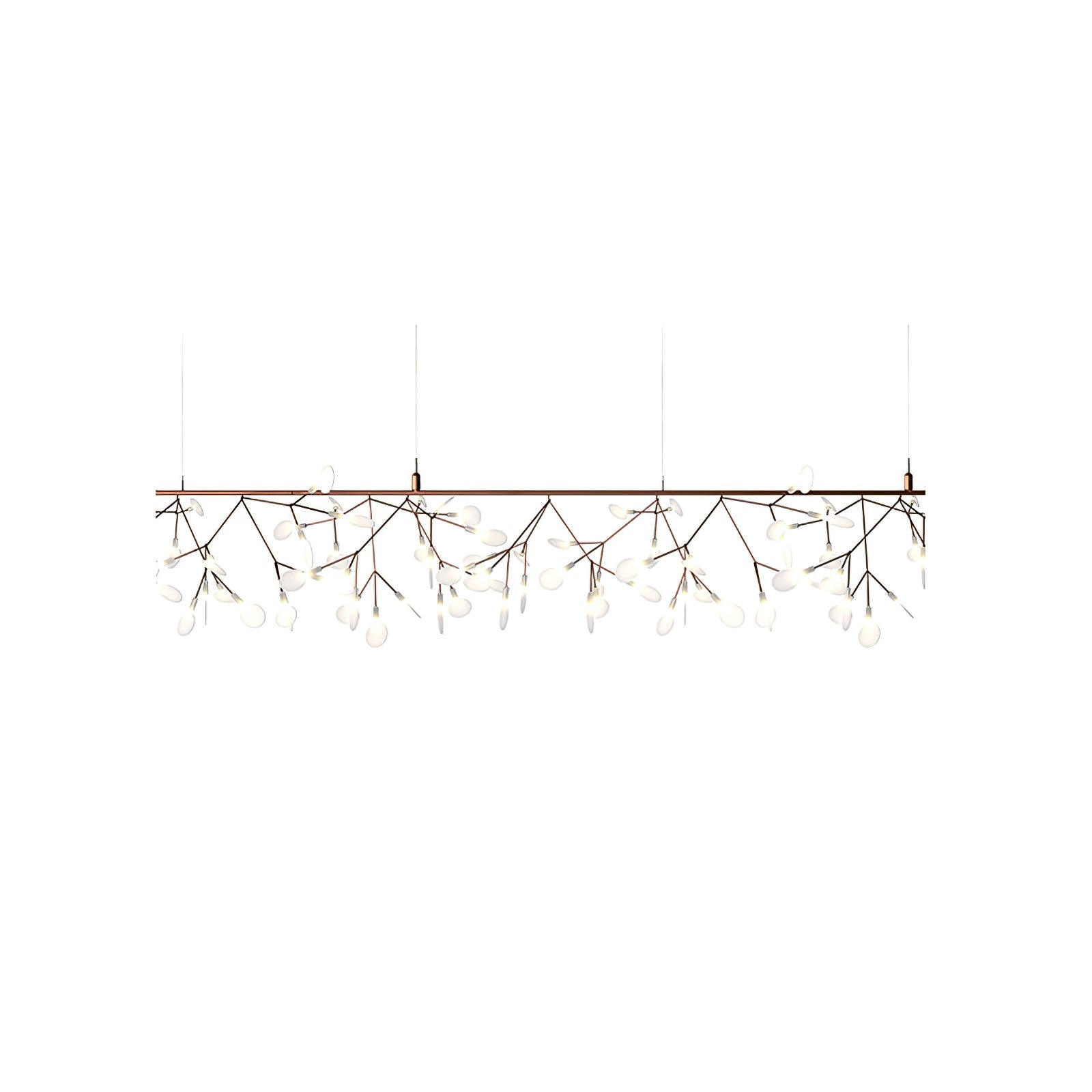 Lustra Chandelier Rose Gold Firefly LED Branch-Neutral Decor