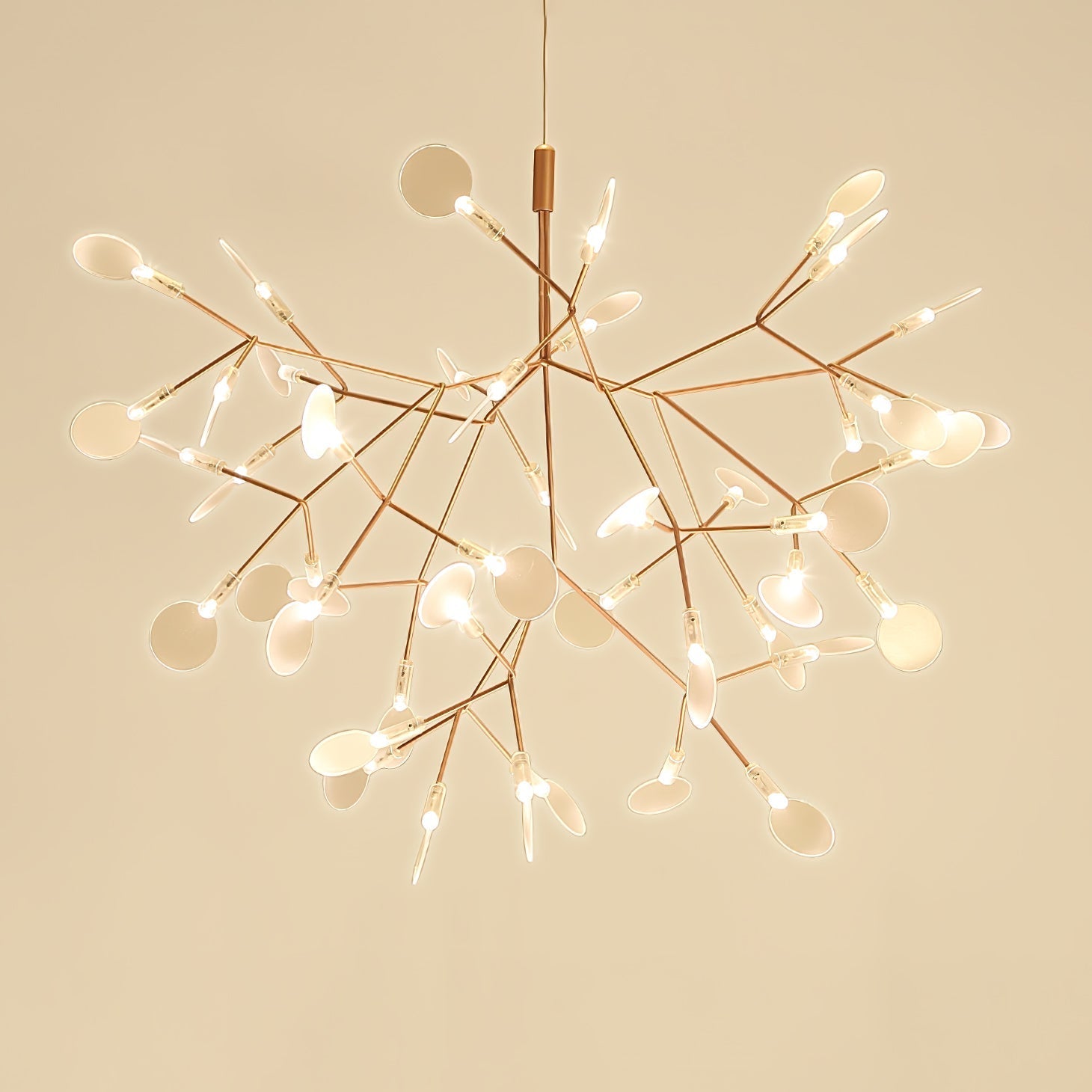 Lustra Chandelier Rose Gold Firefly LED Branch-Neutral Decor
