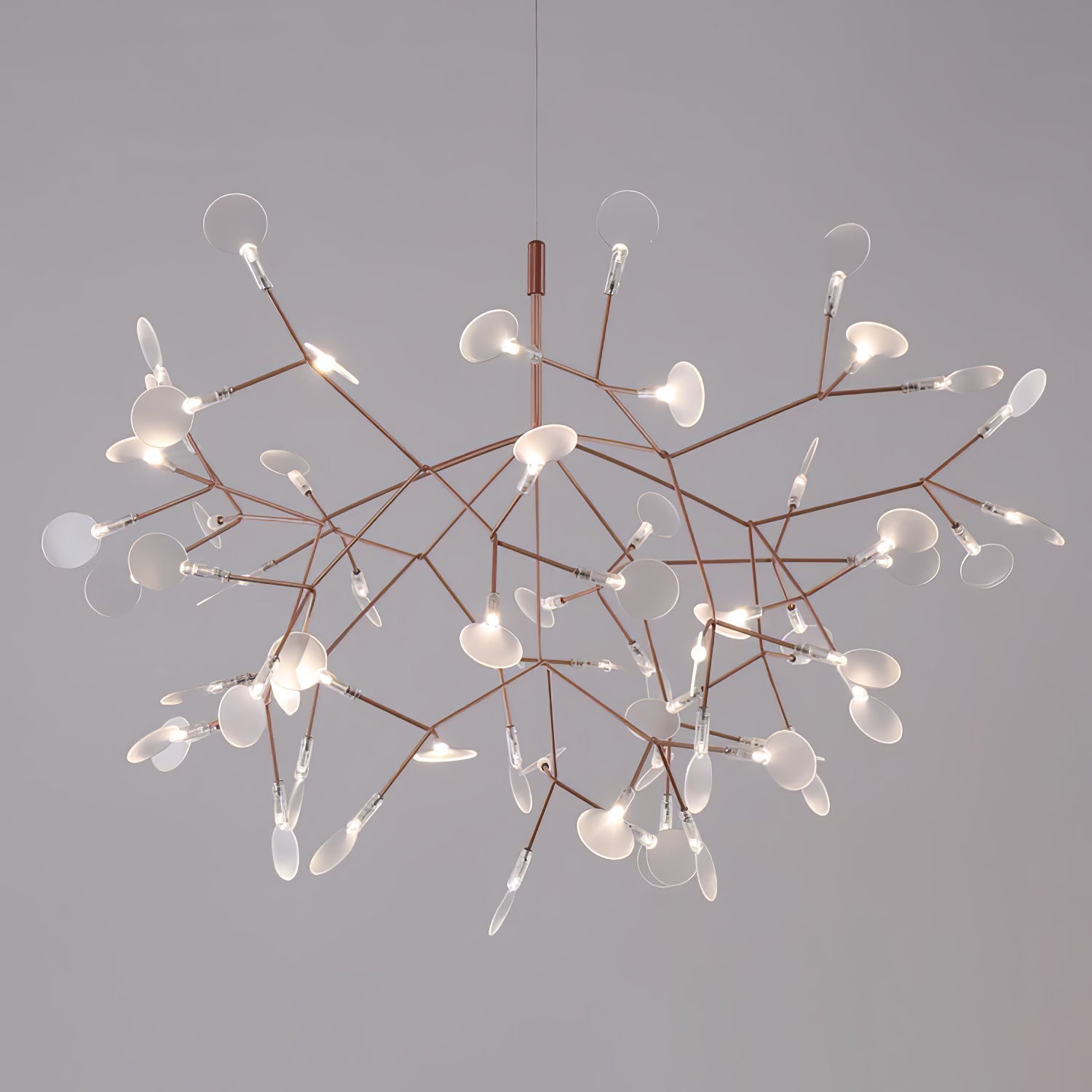 Lustra Chandelier Rose Gold Firefly LED Branch-Neutral Decor