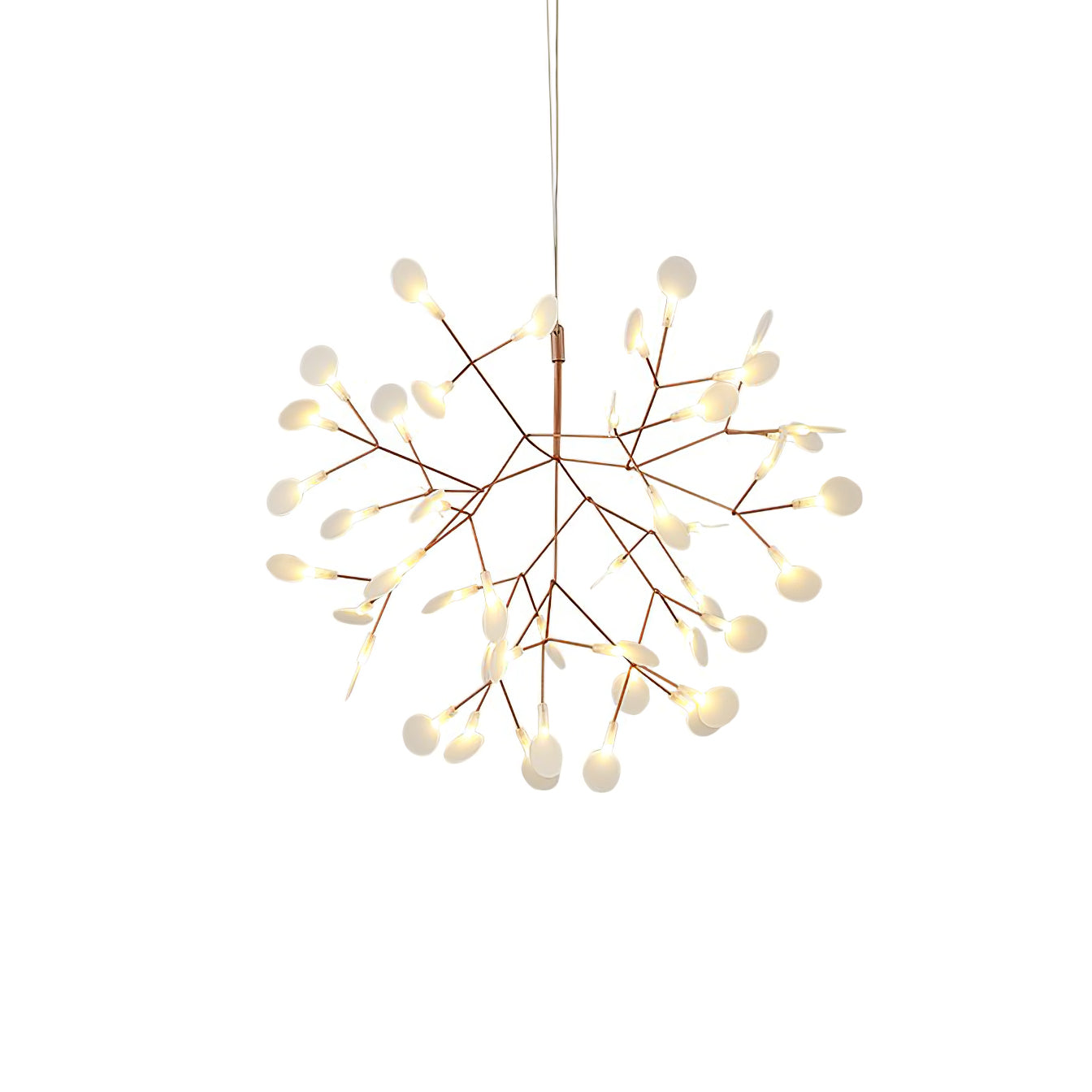 Lustra Chandelier Rose Gold Firefly LED Branch-Neutral Decor