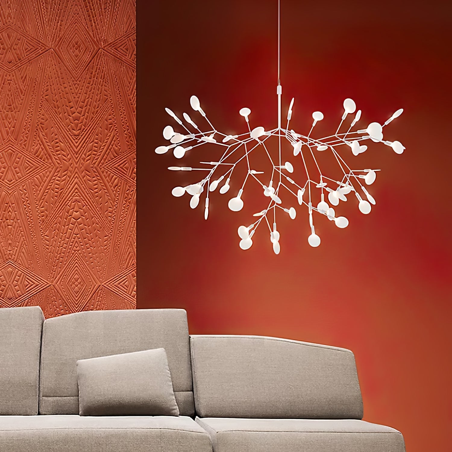 Lustra Chandelier Rose Gold Firefly LED Branch-Neutral Decor