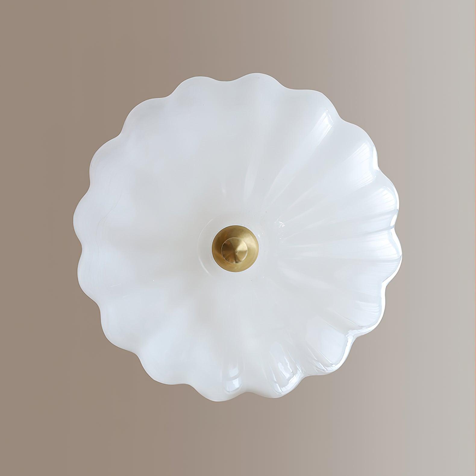 Voriq Chandelier Glass Bowl Brass Chain-Neutral Decor
