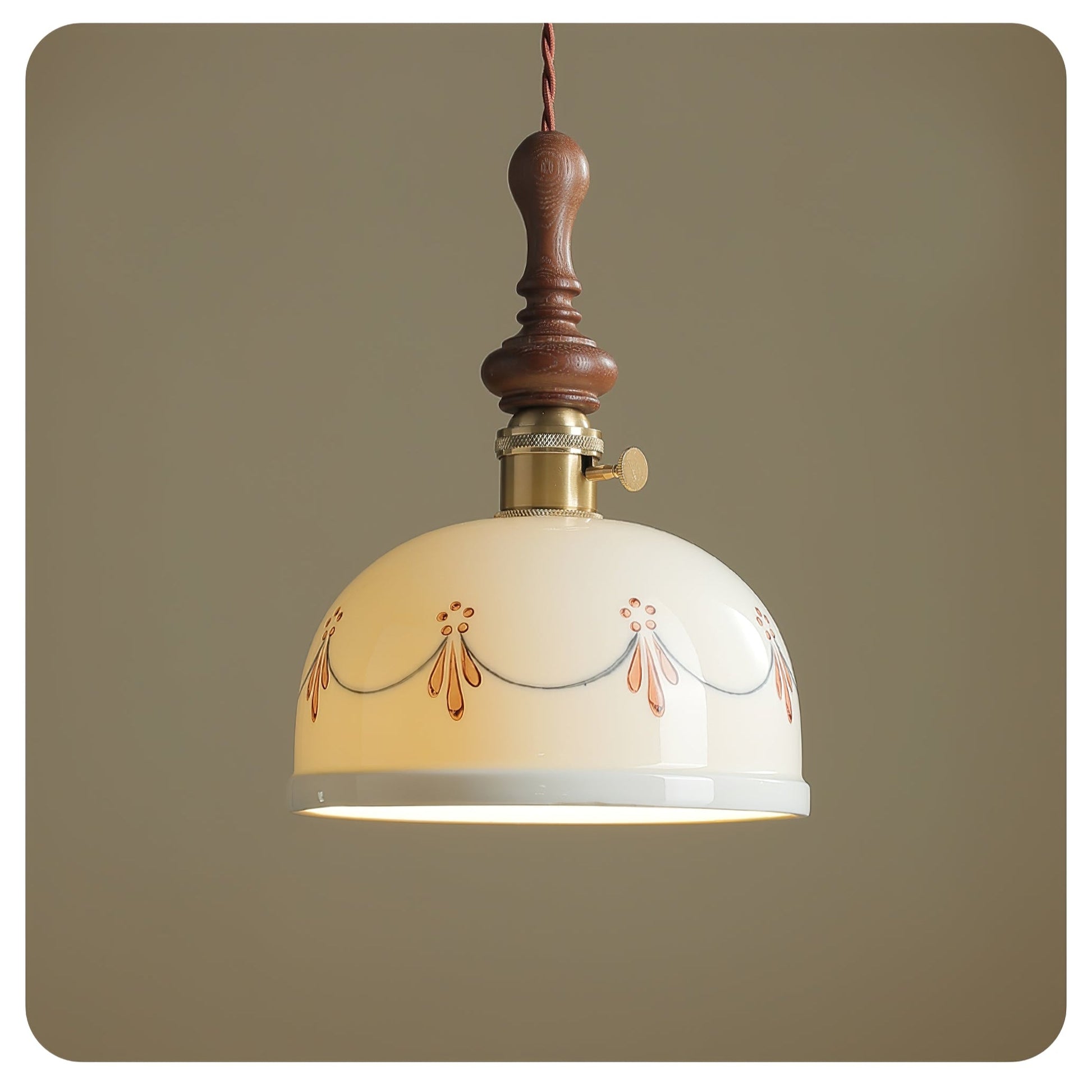 Ceraeyre Vintage Ceramic Pendant Light-Neutral Decor