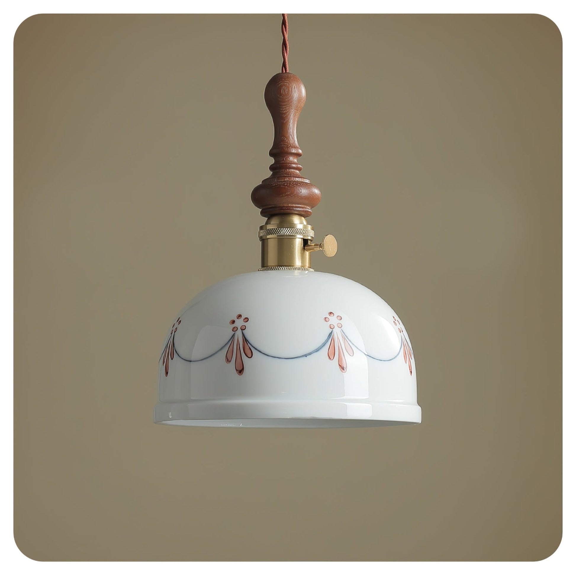 Ceraeyre Vintage Ceramic Pendant Light-Neutral Decor