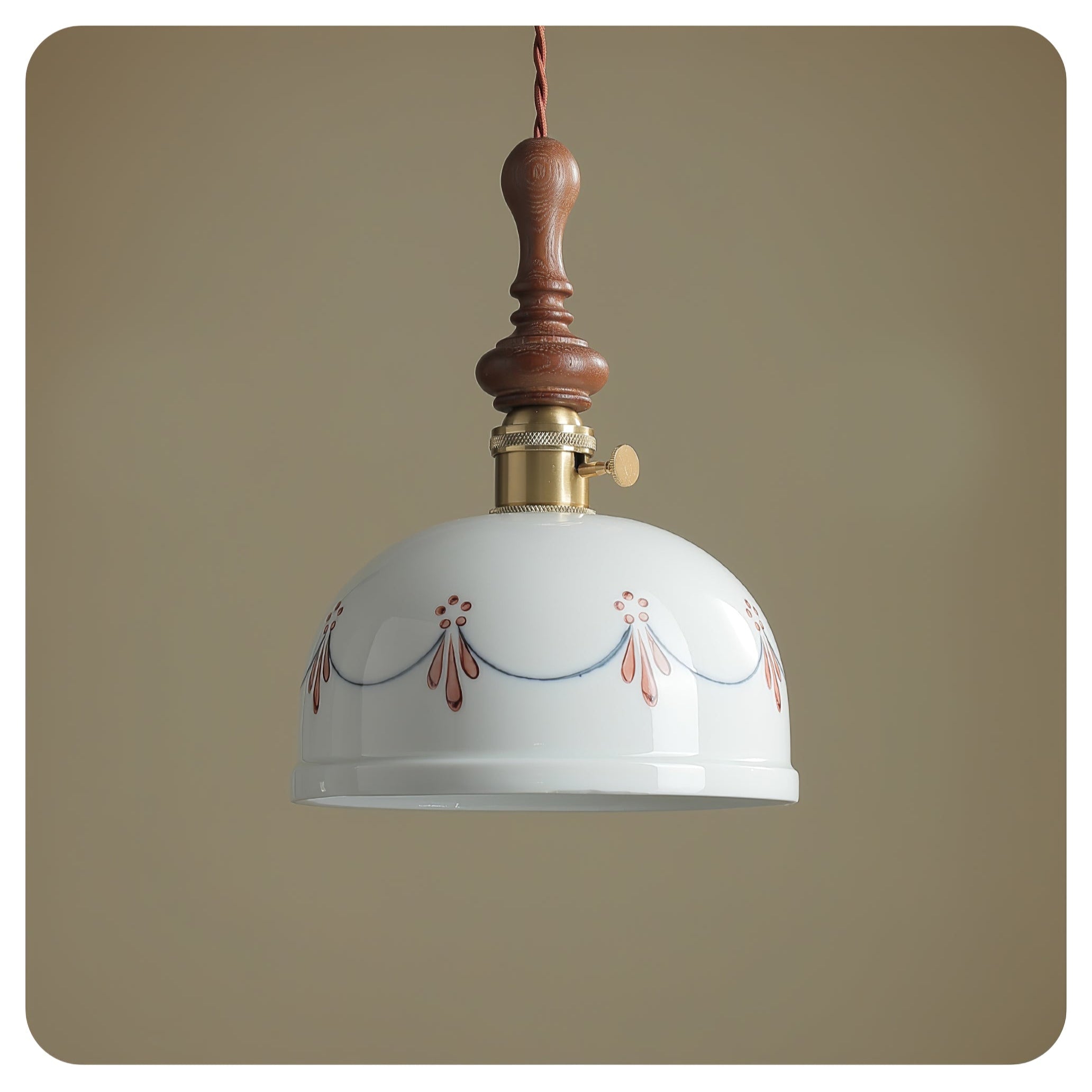 Ceraeyre Vintage Ceramic Pendant Light-Neutral Decor