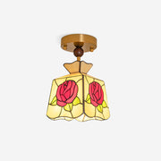 Joviel Tiffany Rose Ceiling Light