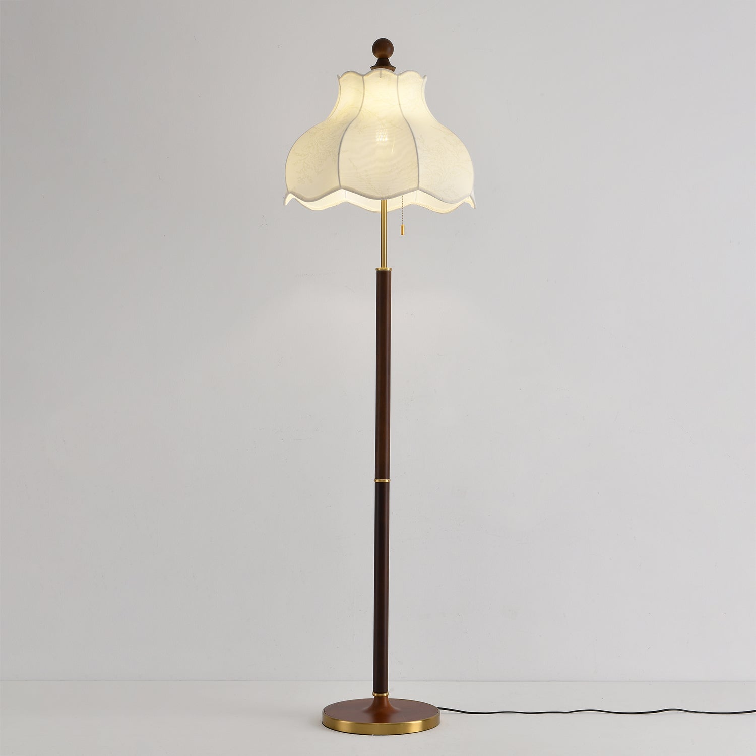 Tulfa Vintage Wood Floor Lamp-Neutral Decor