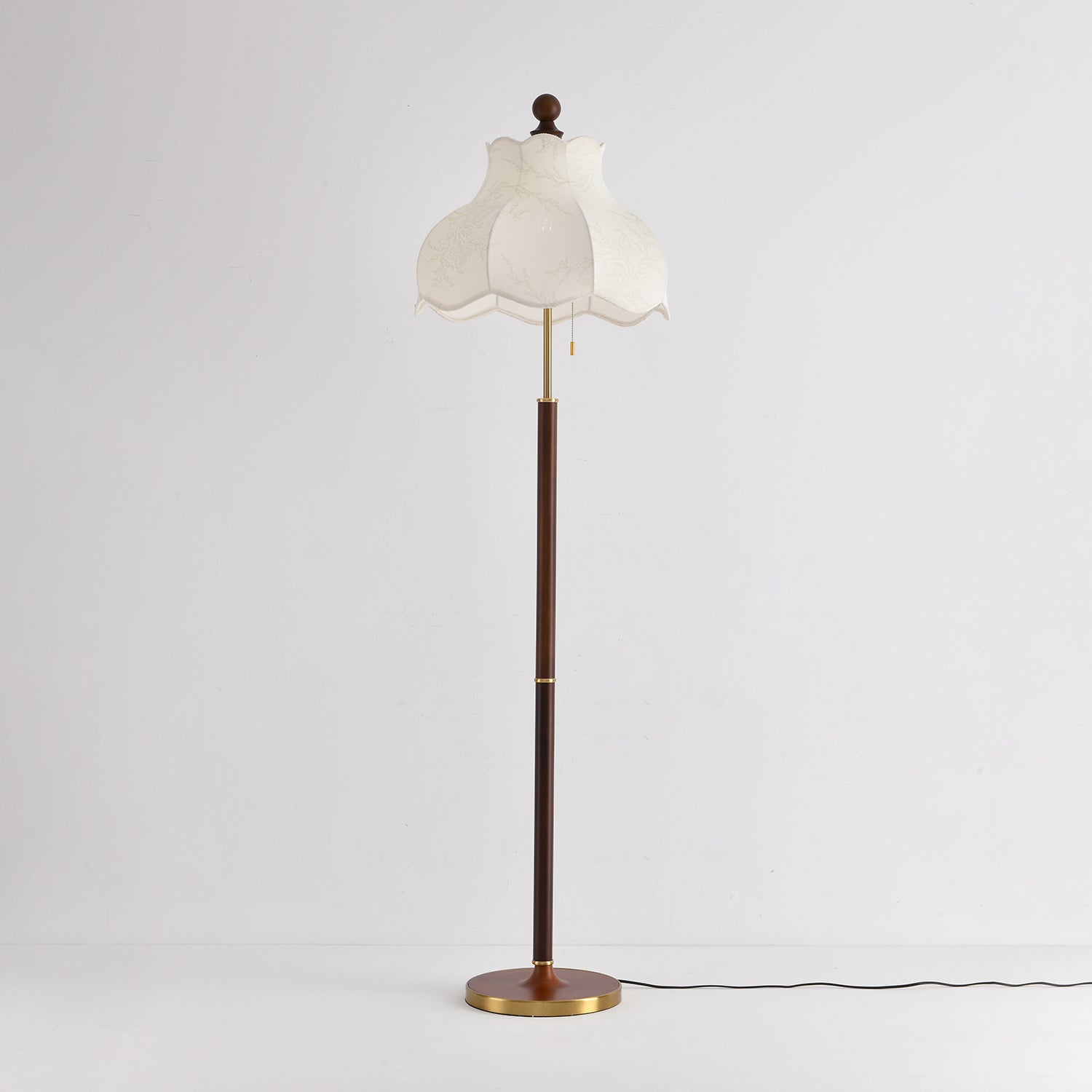 Tulfa Vintage Wood Floor Lamp-Neutral Decor