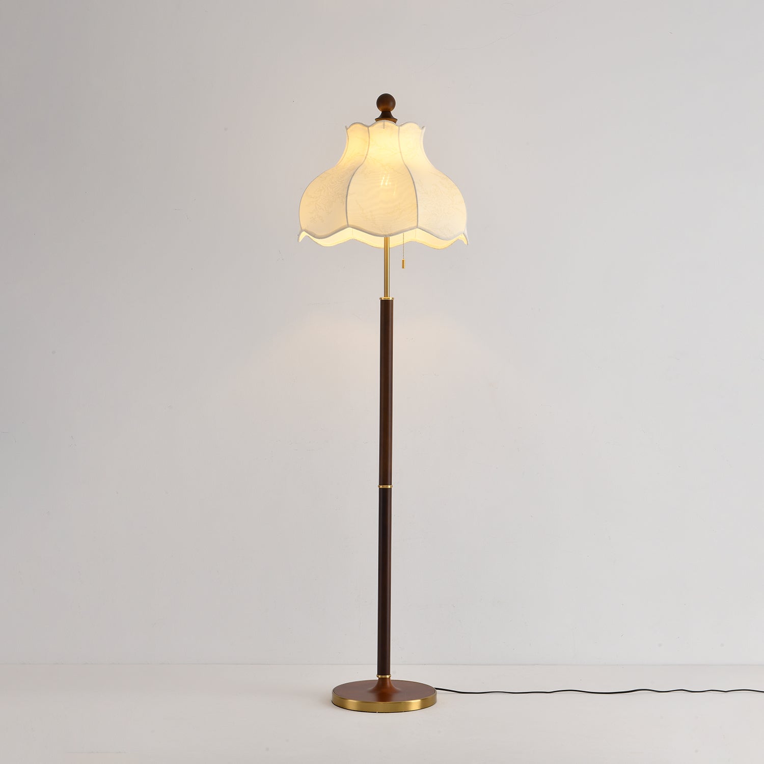Tulfa Vintage Wood Floor Lamp-Neutral Decor