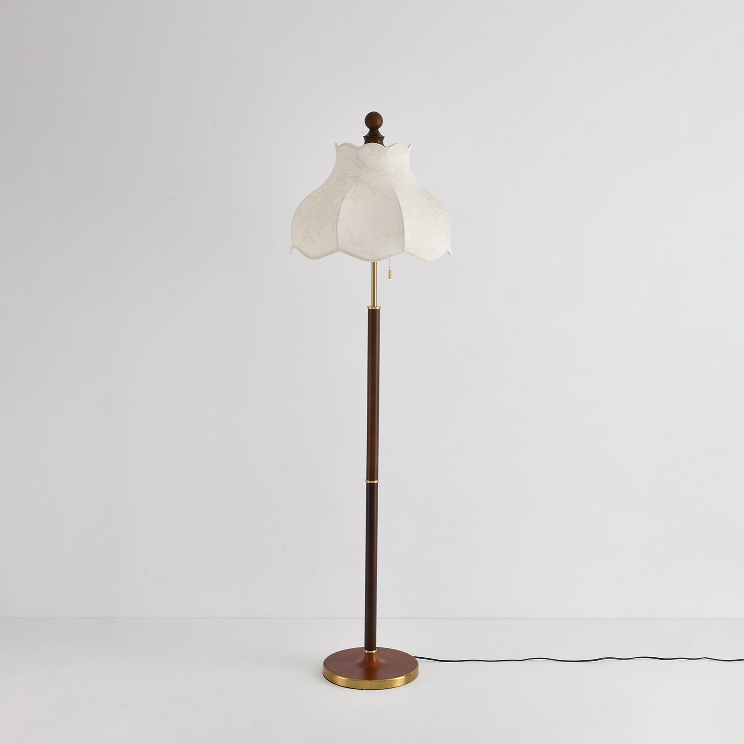Tulfa Vintage Wood Floor Lamp-Neutral Decor