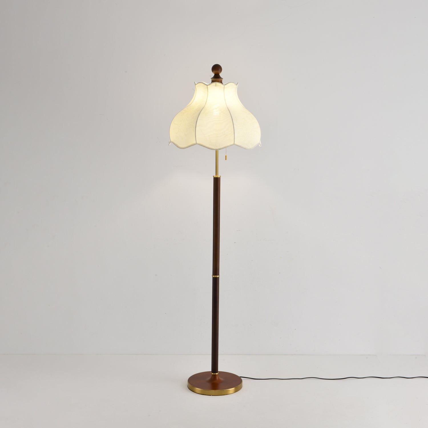 Tulfa Vintage Wood Floor Lamp-Neutral Decor