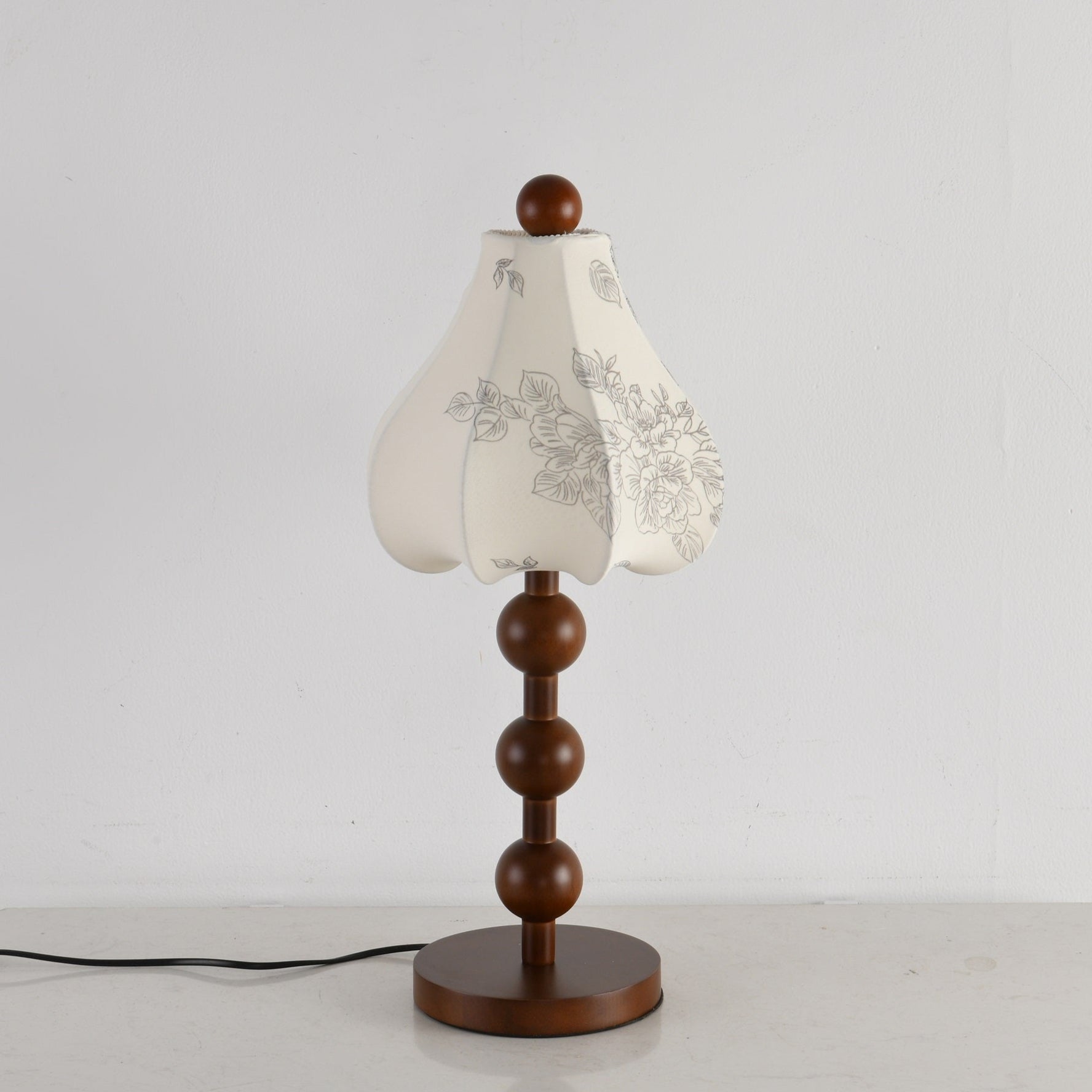 Alice Vintage Fabric Table Lamp-Neutral Decor