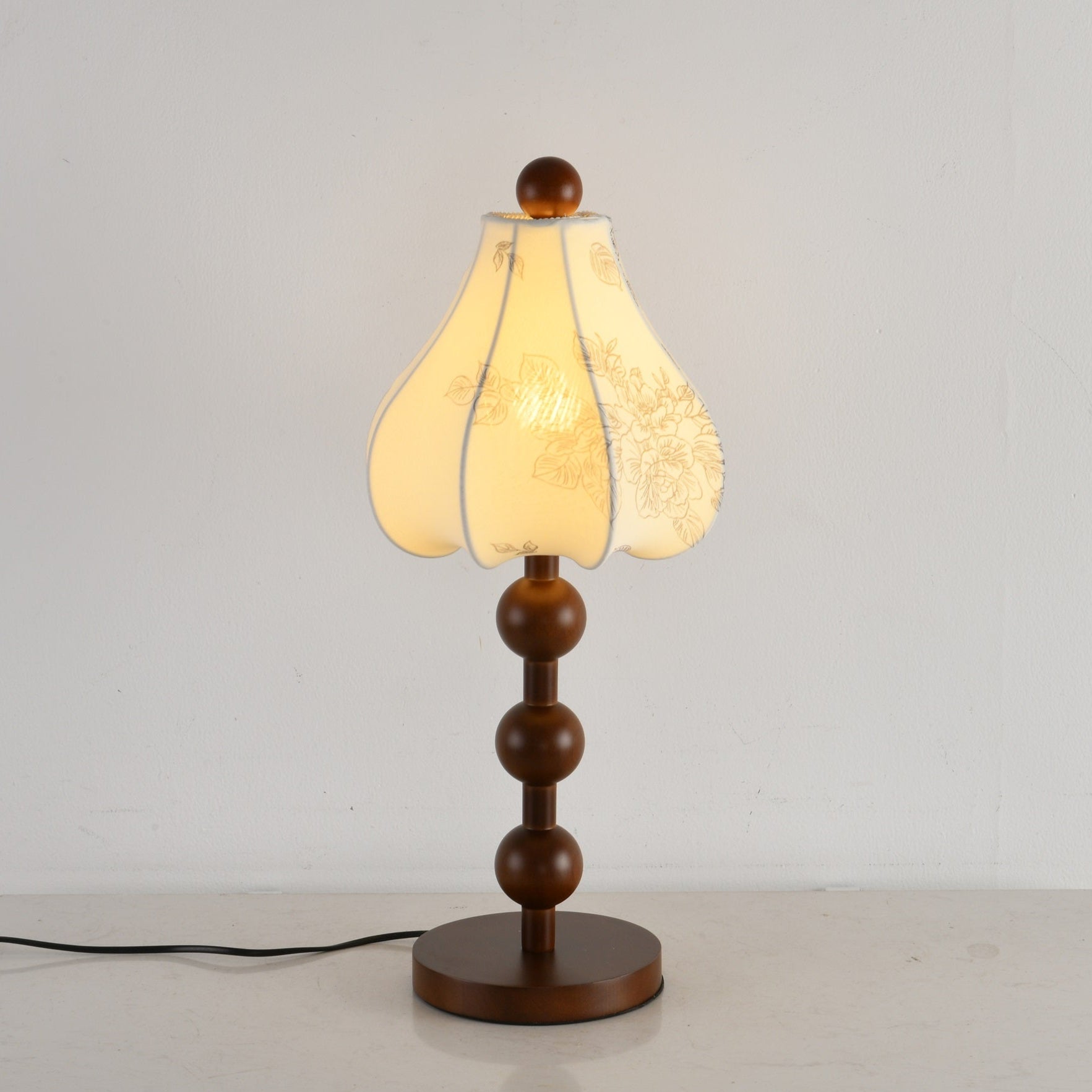 Alice Vintage Fabric Table Lamp-Neutral Decor
