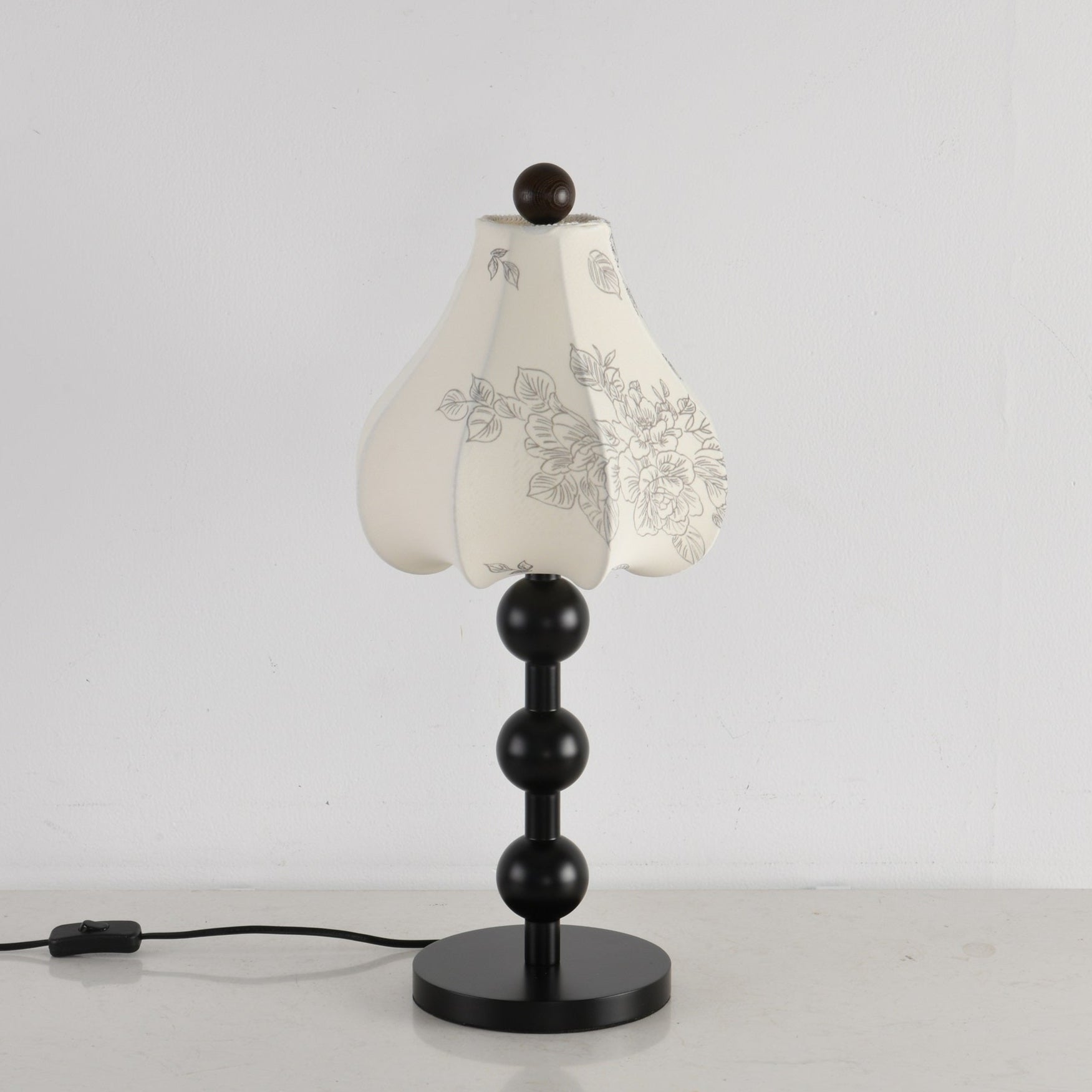 Alice Vintage Fabric Table Lamp-Neutral Decor