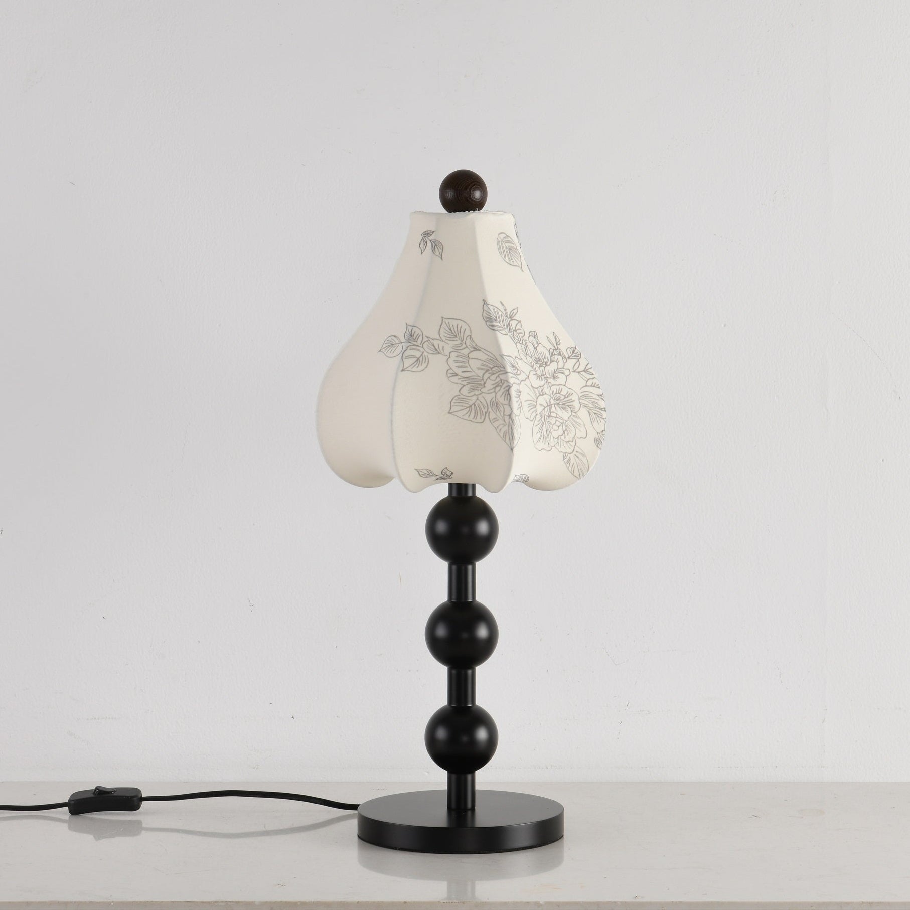 Alice Vintage Fabric Table Lamp-Neutral Decor