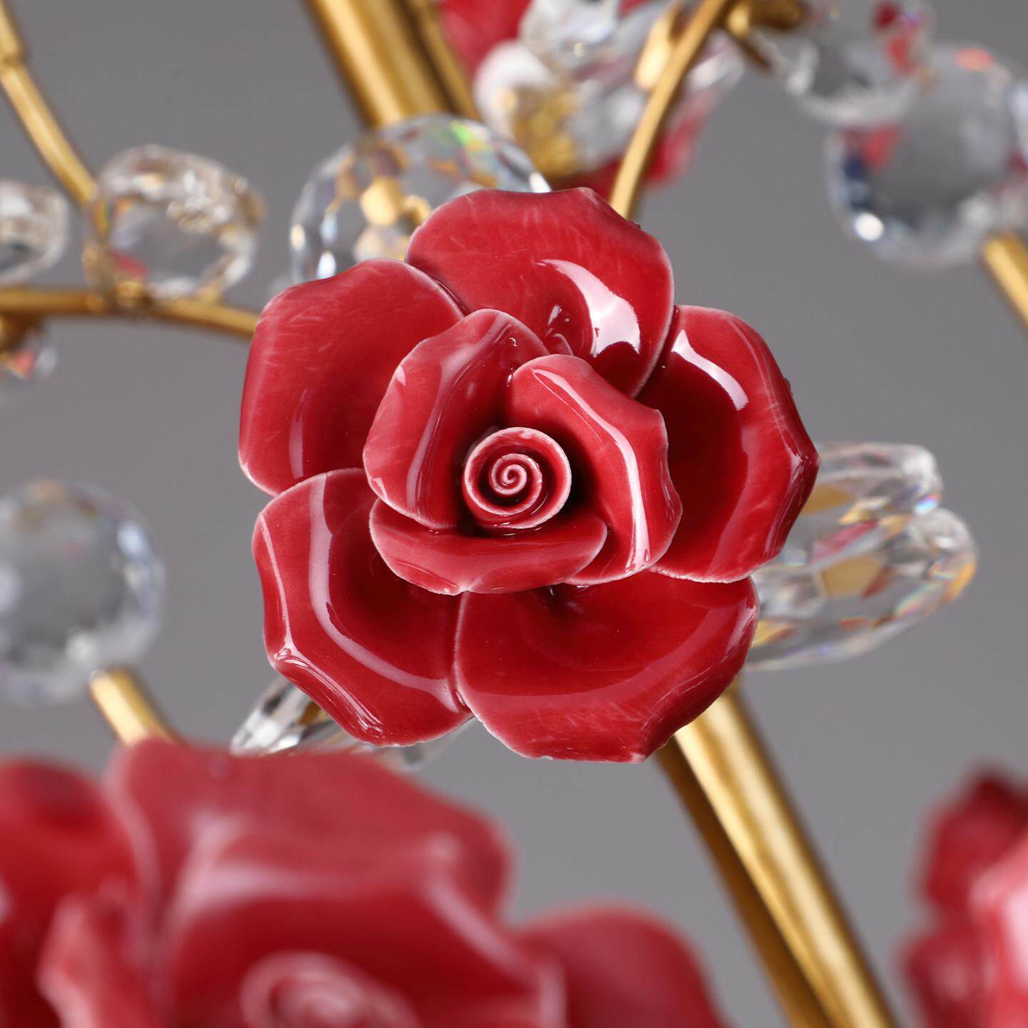 The Roseto Chandelier in a Red finish.