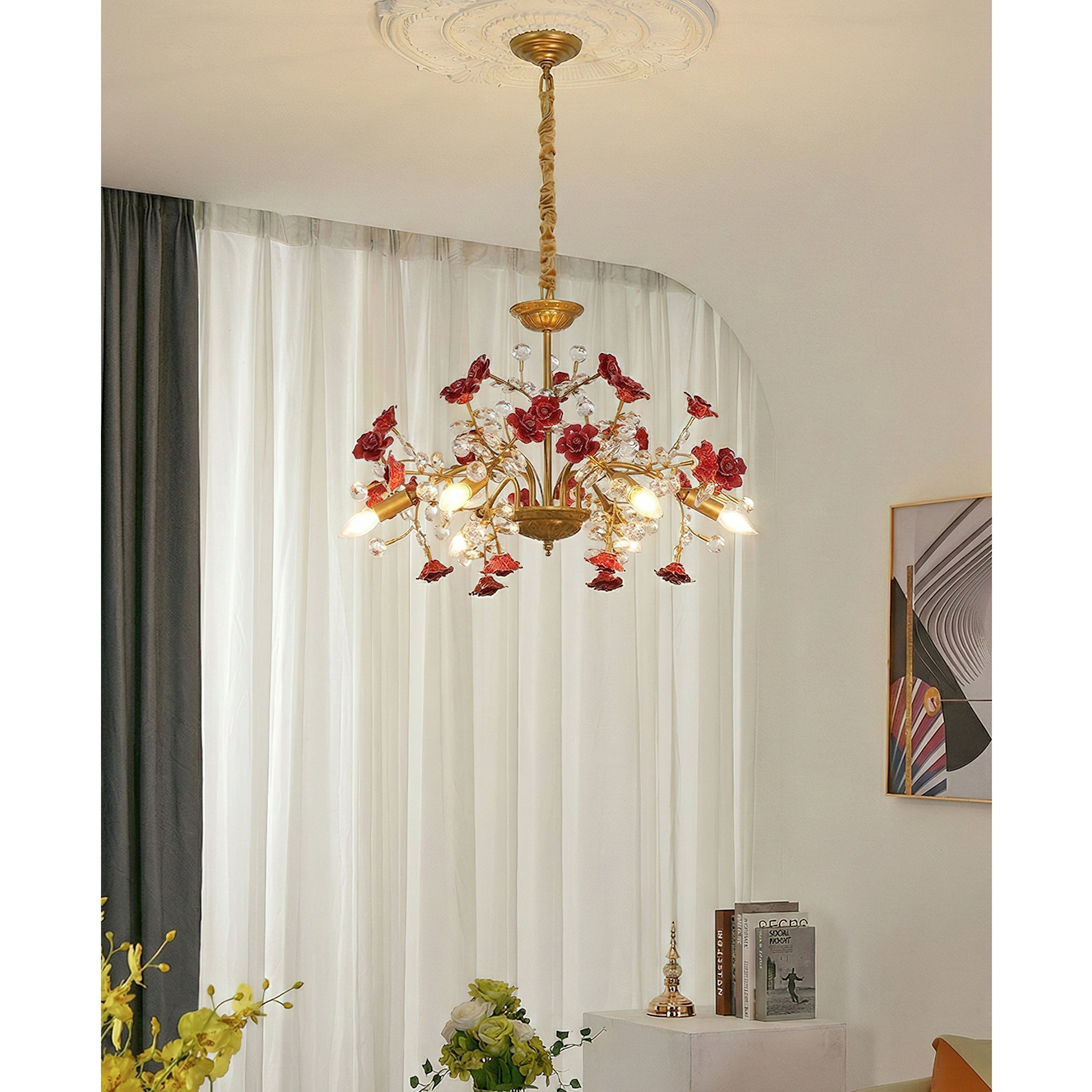 Top-down view of the Roseto Chandelier's structure.