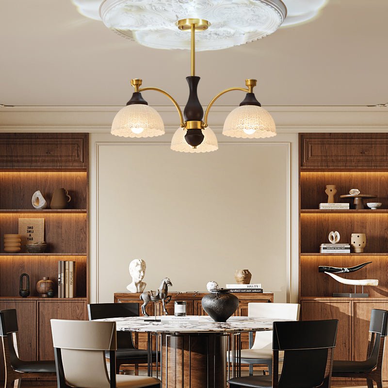 Avvynila Traditional Elegance Vintage Brass Wood Chandelier-Neutral Decor
