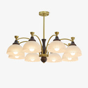 Avvynila Traditional Elegance Vintage Brass Wood Chandelier-Neutral Decor