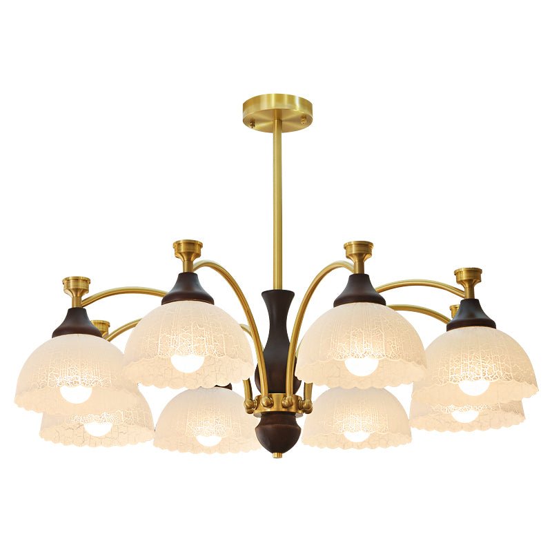 Avvynila Traditional Elegance Vintage Brass Wood Chandelier-Neutral Decor