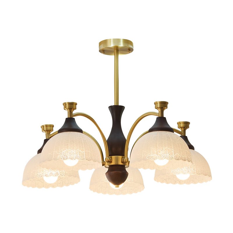 Avvynila Traditional Elegance Vintage Brass Wood Chandelier-Neutral Decor