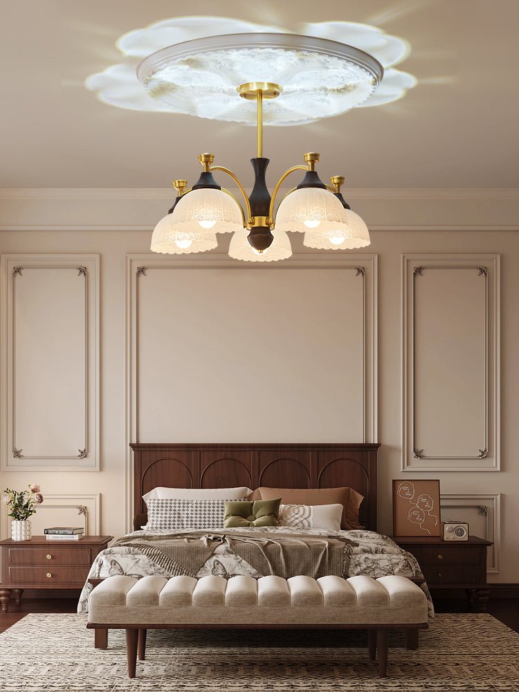 Avvynila Traditional Elegance Vintage Brass Wood Chandelier-Neutral Decor