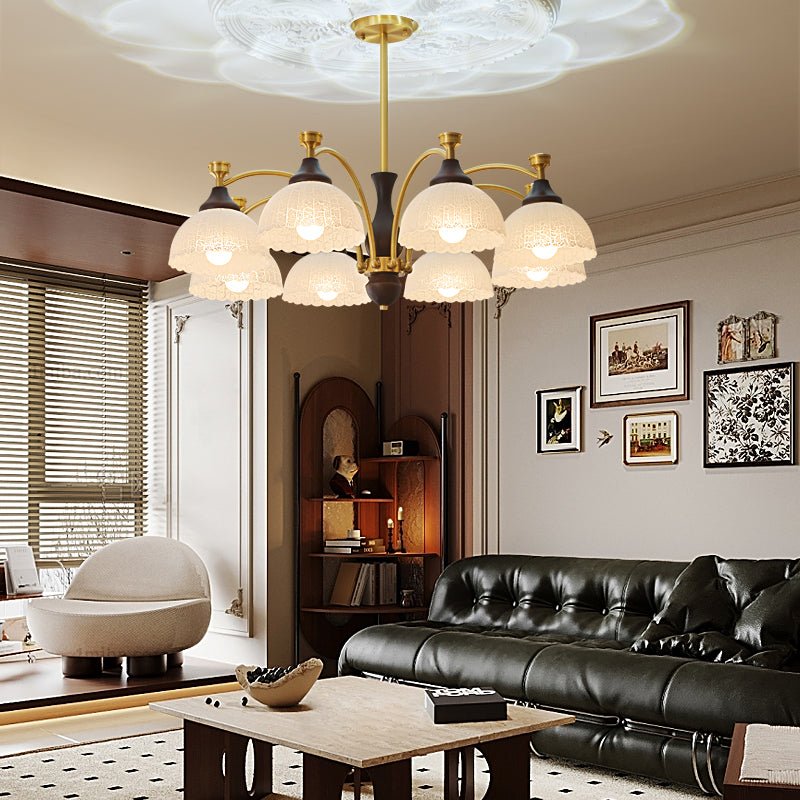 Avvynila Traditional Elegance Vintage Brass Wood Chandelier-Neutral Decor