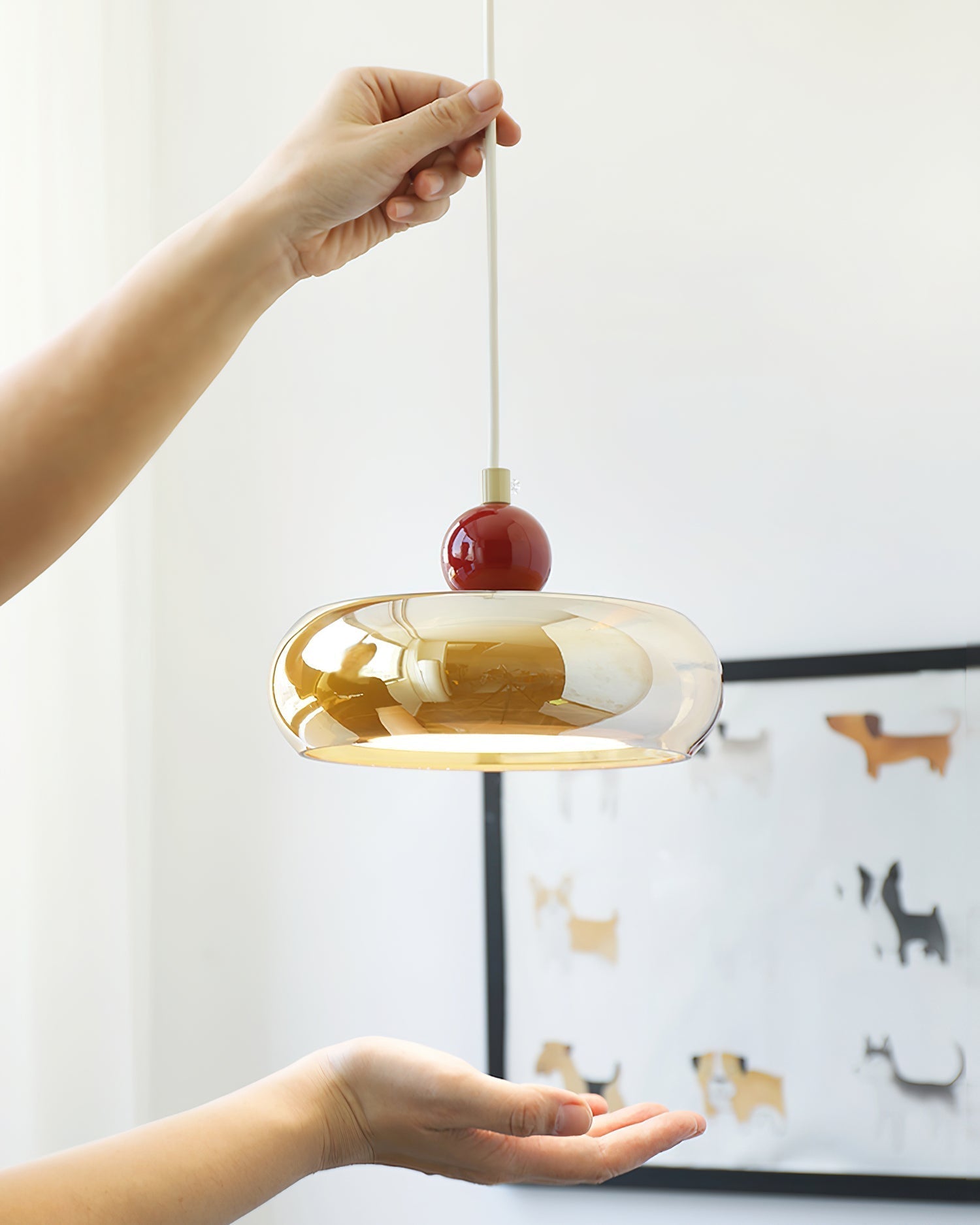 Jojo Pendant Lamp Amber*Red