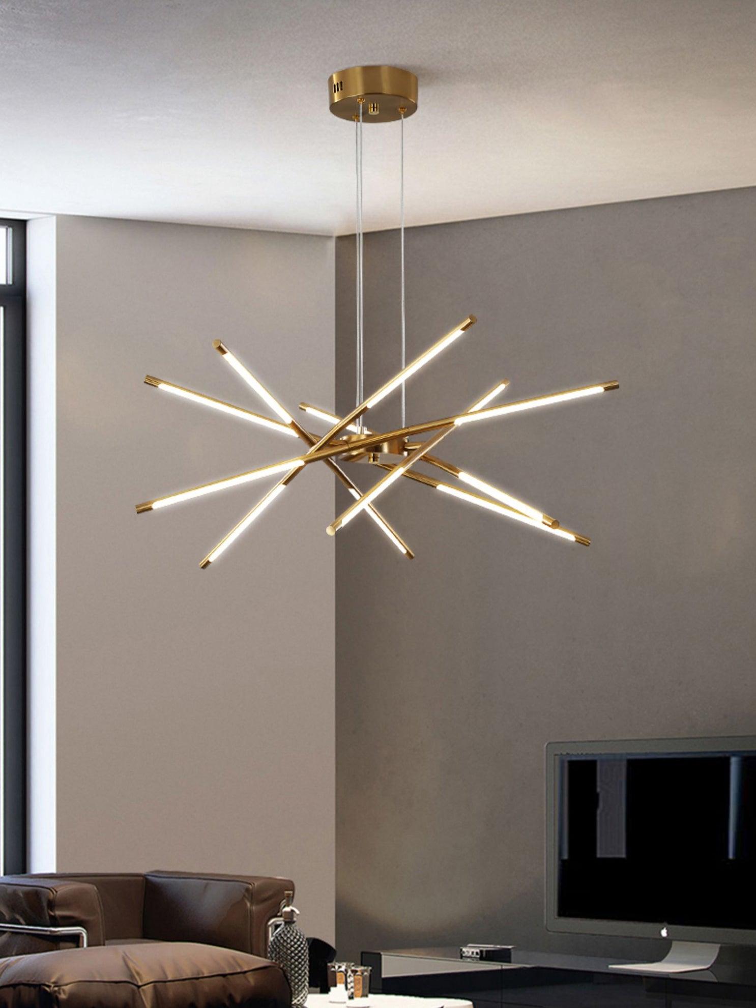 Lustra Chandelier Rotatable LED Modern-Neutral Decor