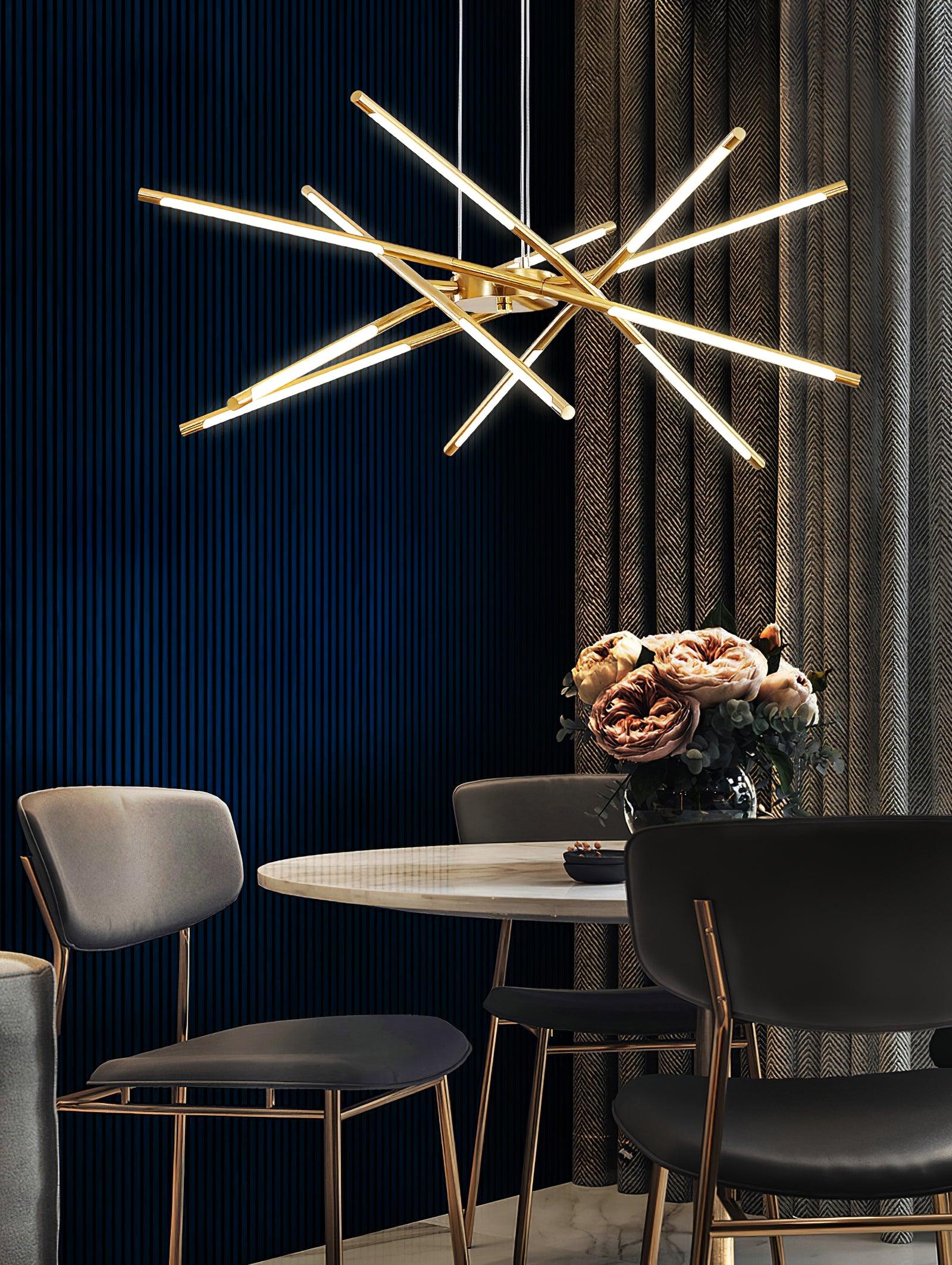 Lustra Chandelier Rotatable LED Modern-Neutral Decor