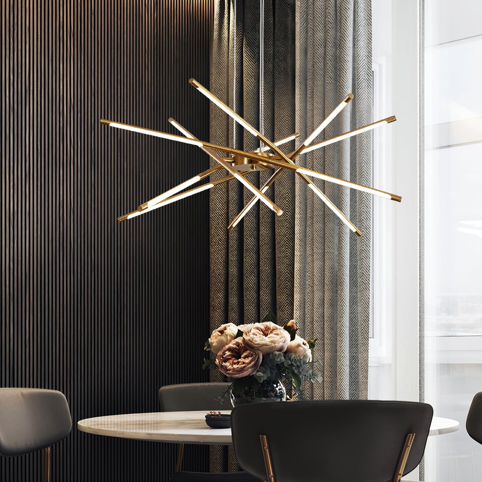 Lustra Chandelier Rotatable LED Modern-Neutral Decor