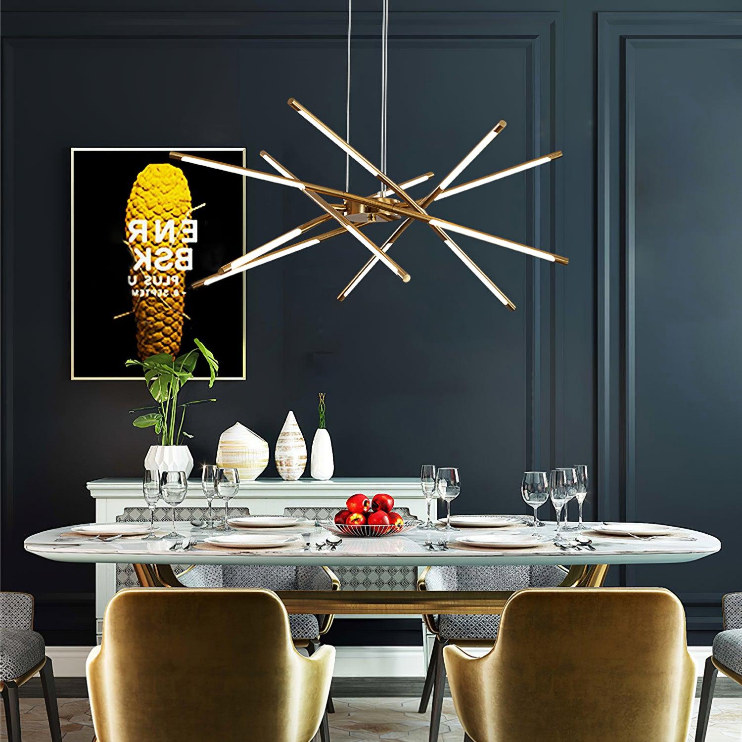 Lustra Chandelier Rotatable LED Modern-Neutral Decor