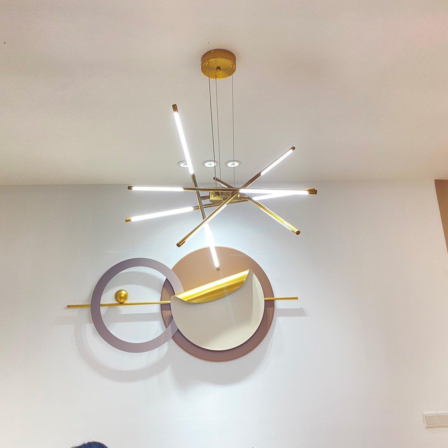 Lustra Chandelier Rotatable LED Modern-Neutral Decor
