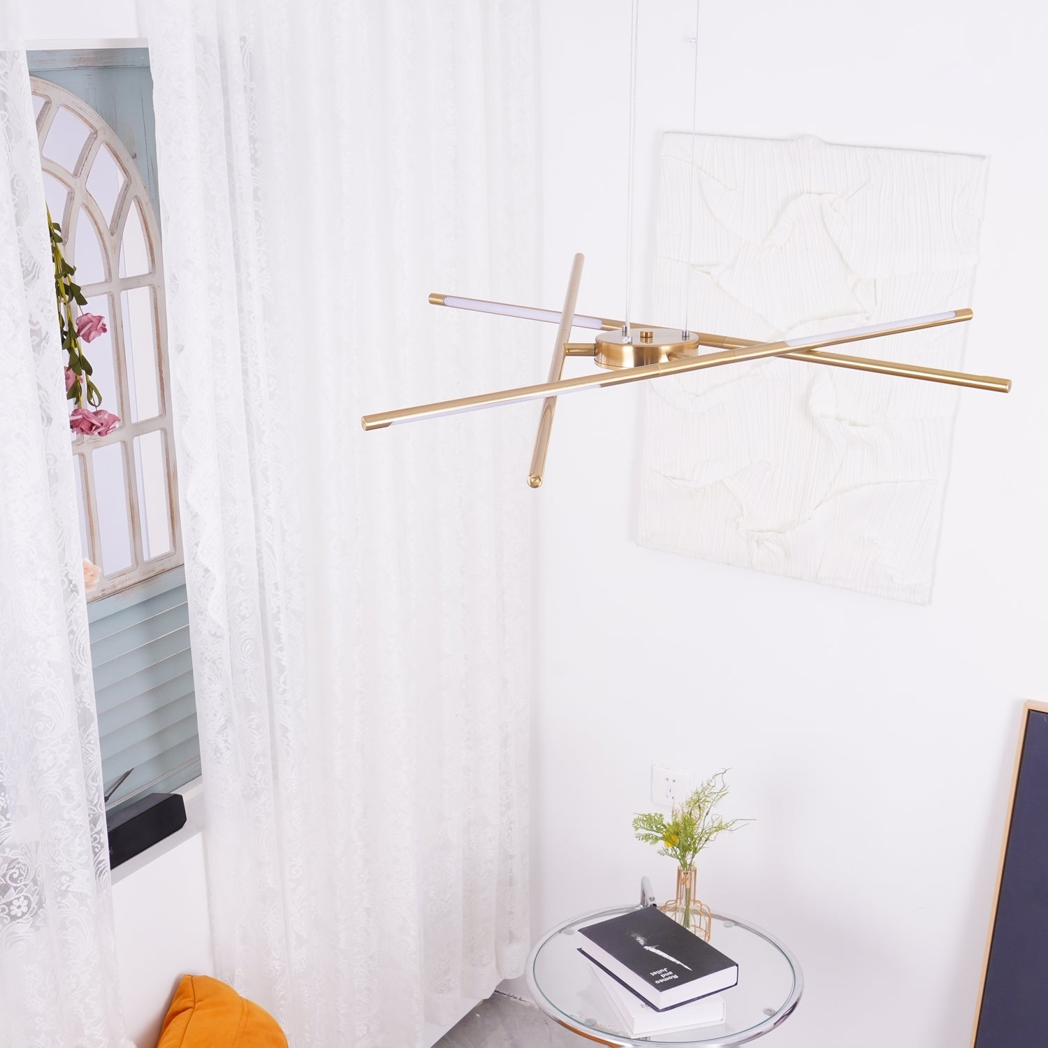 Lustra Chandelier Rotatable LED Modern-Neutral Decor