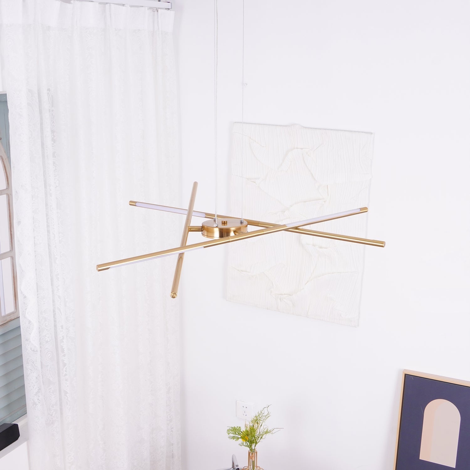 Lustra Chandelier Rotatable LED Modern-Neutral Decor