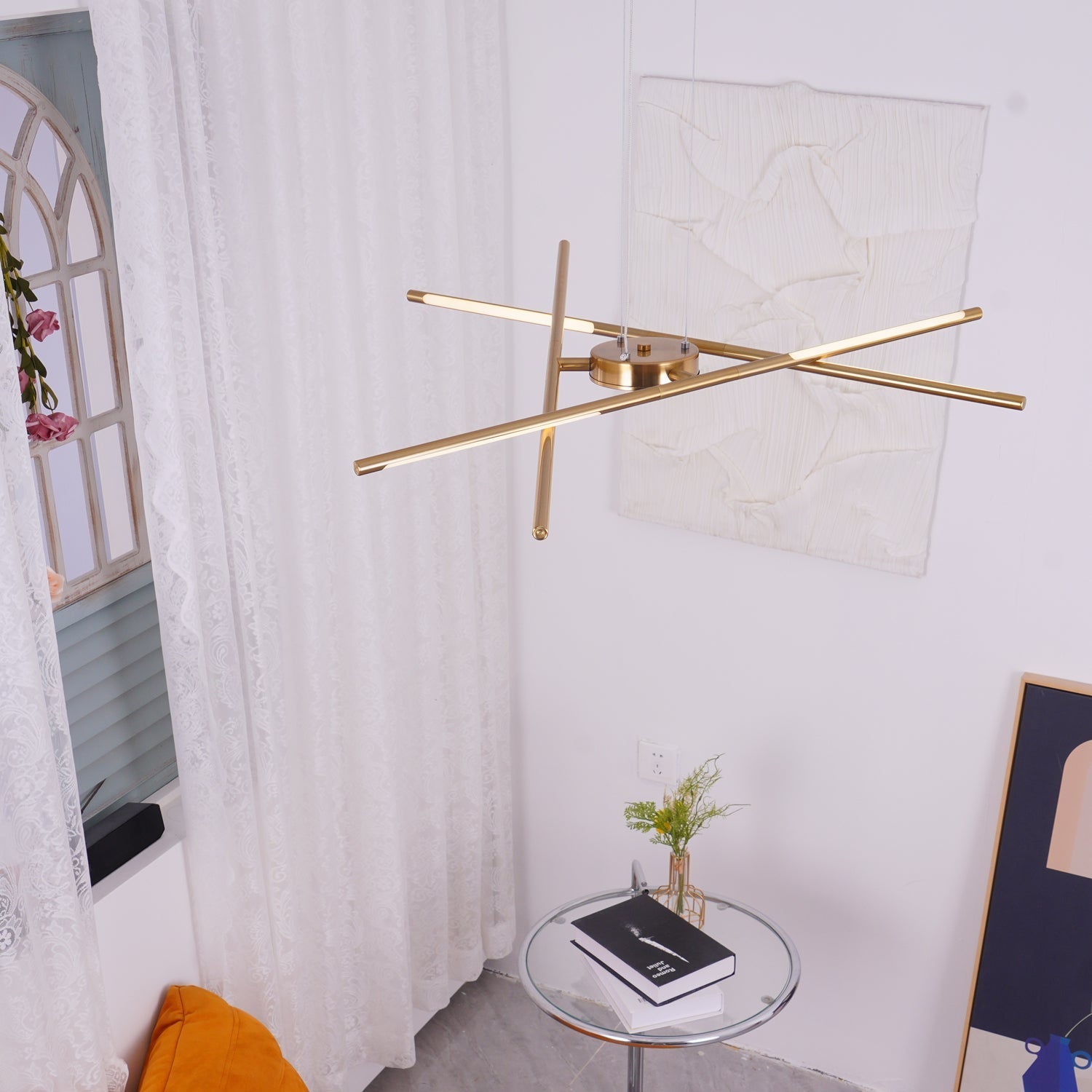 Lustra Chandelier Rotatable LED Modern-Neutral Decor