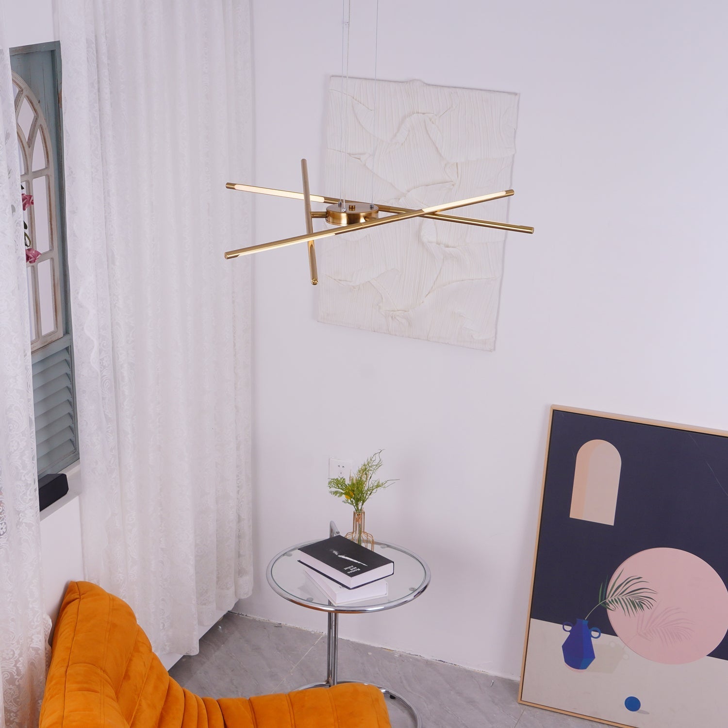 Lustra Chandelier Rotatable LED Modern-Neutral Decor