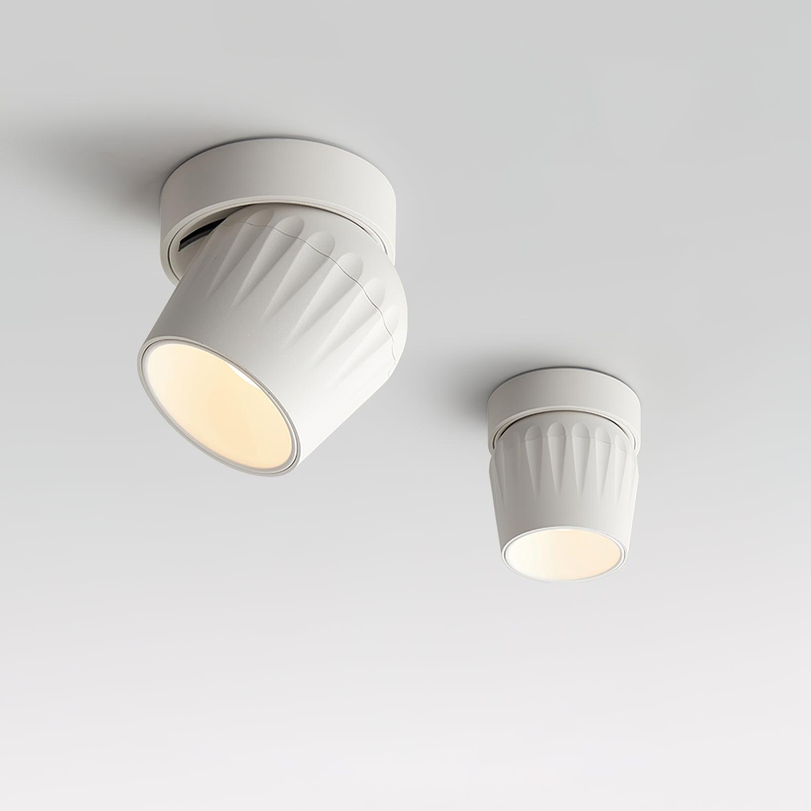 Keveny Spotlight Aluminum Ribbed Rotatable Minimalist-Neutral Decor
