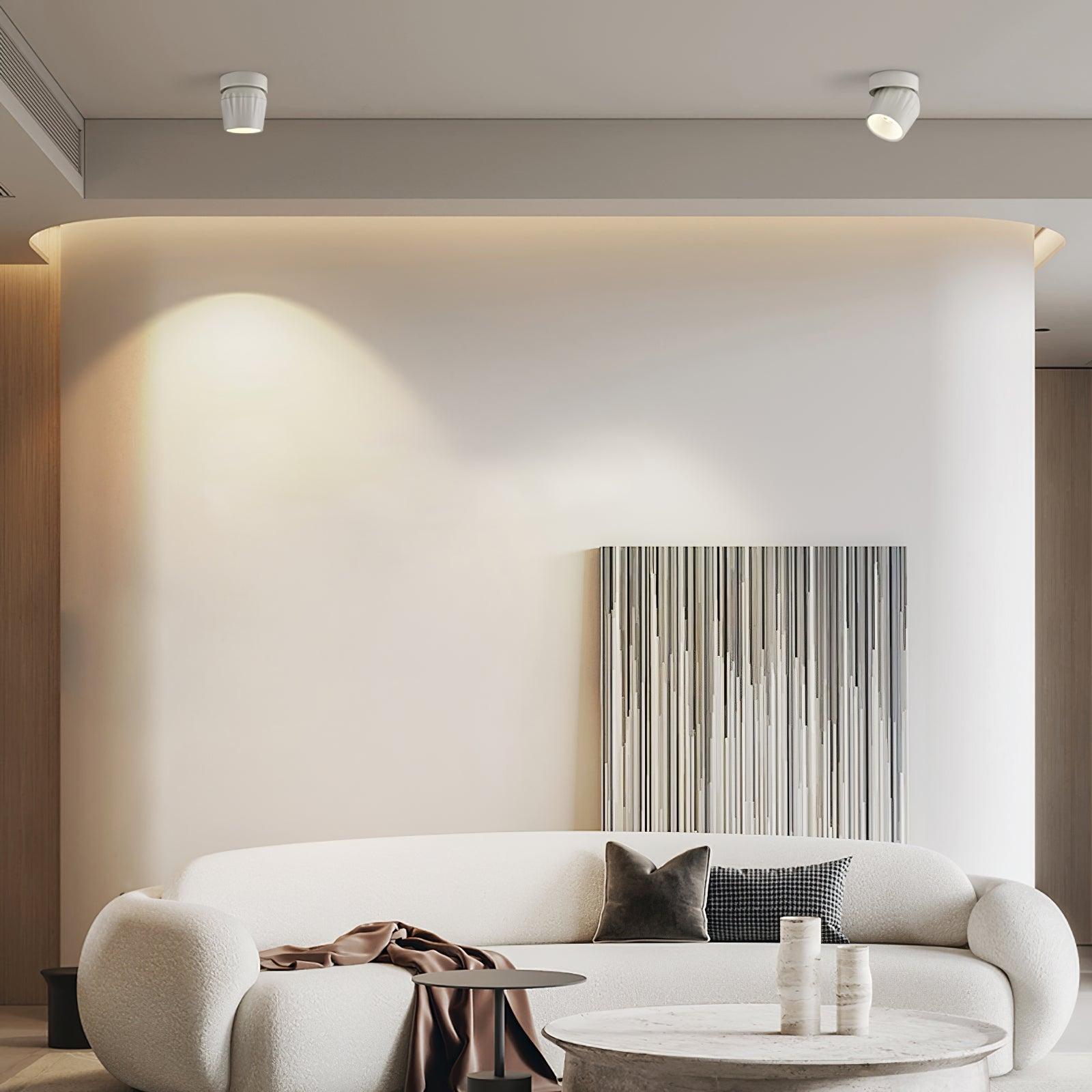 Keveny Spotlight Aluminum Ribbed Rotatable Minimalist-Neutral Decor